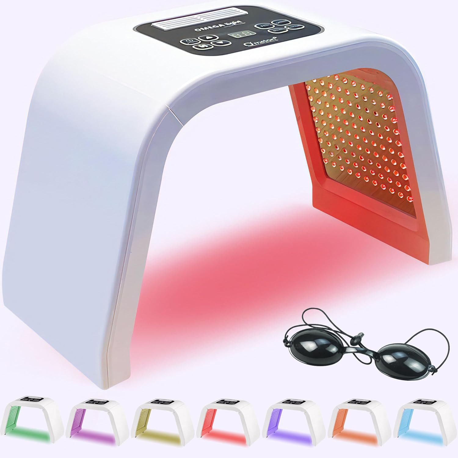Kosmetikbehandlungsgerät LED-Gesichtsmaske mit 7 Farben LED Lampe Hautpflege Gesichtsmaske