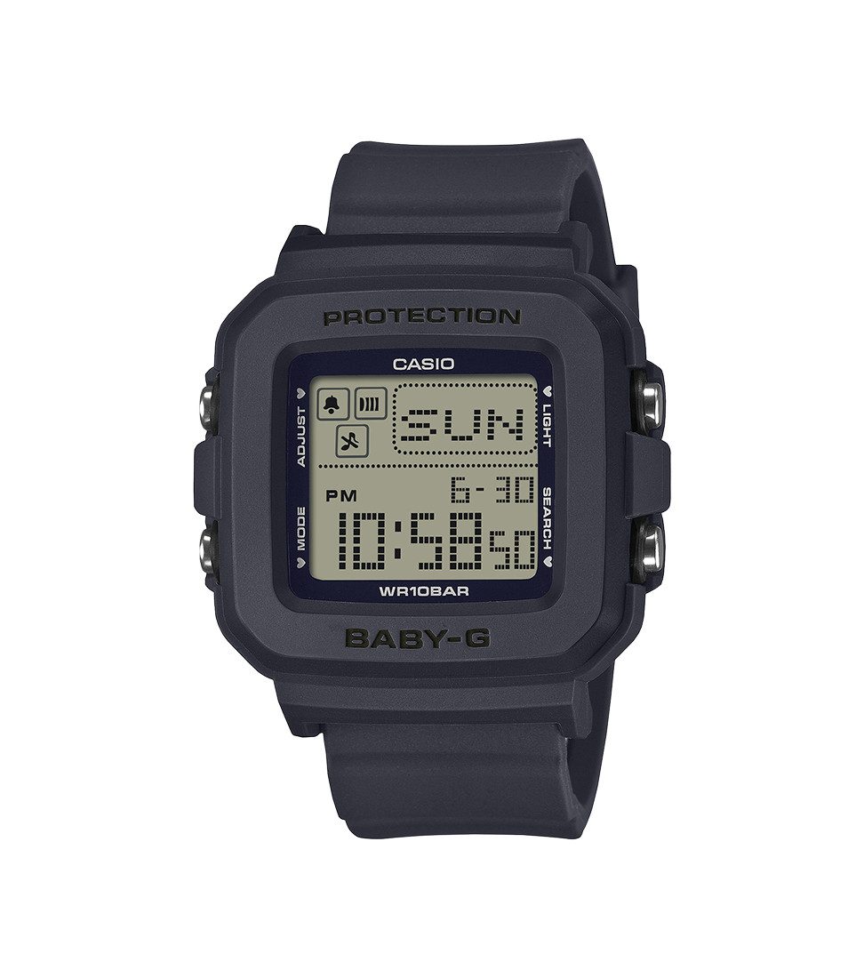 CASIO Digitaluhr Casio Baby-G + Plus Damen Uhr BGD-10KH-2CER Resin, Dunkel Blau, (1-tlg)