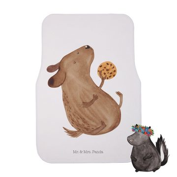 Fußmatte Hund Keks - Weiß - Geschenk, Fahrer, Schmutzmatte Auto, Hundesnacks, Mr. & Mrs. Panda, Höhe: 0.5 mm