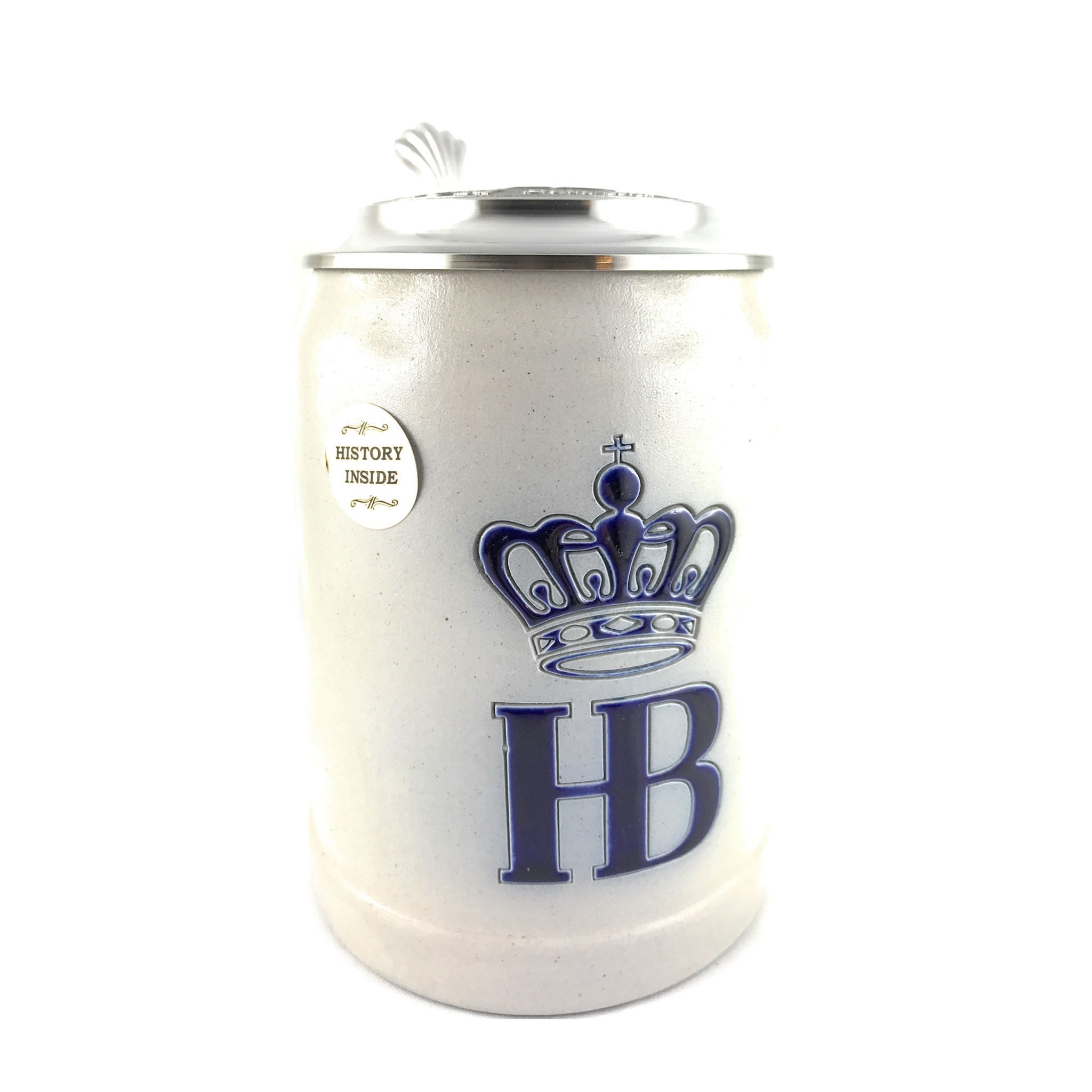 KING Bierkrug HB Hofbräuhaus Salz glasiert 0,5 Liter Bierkrug