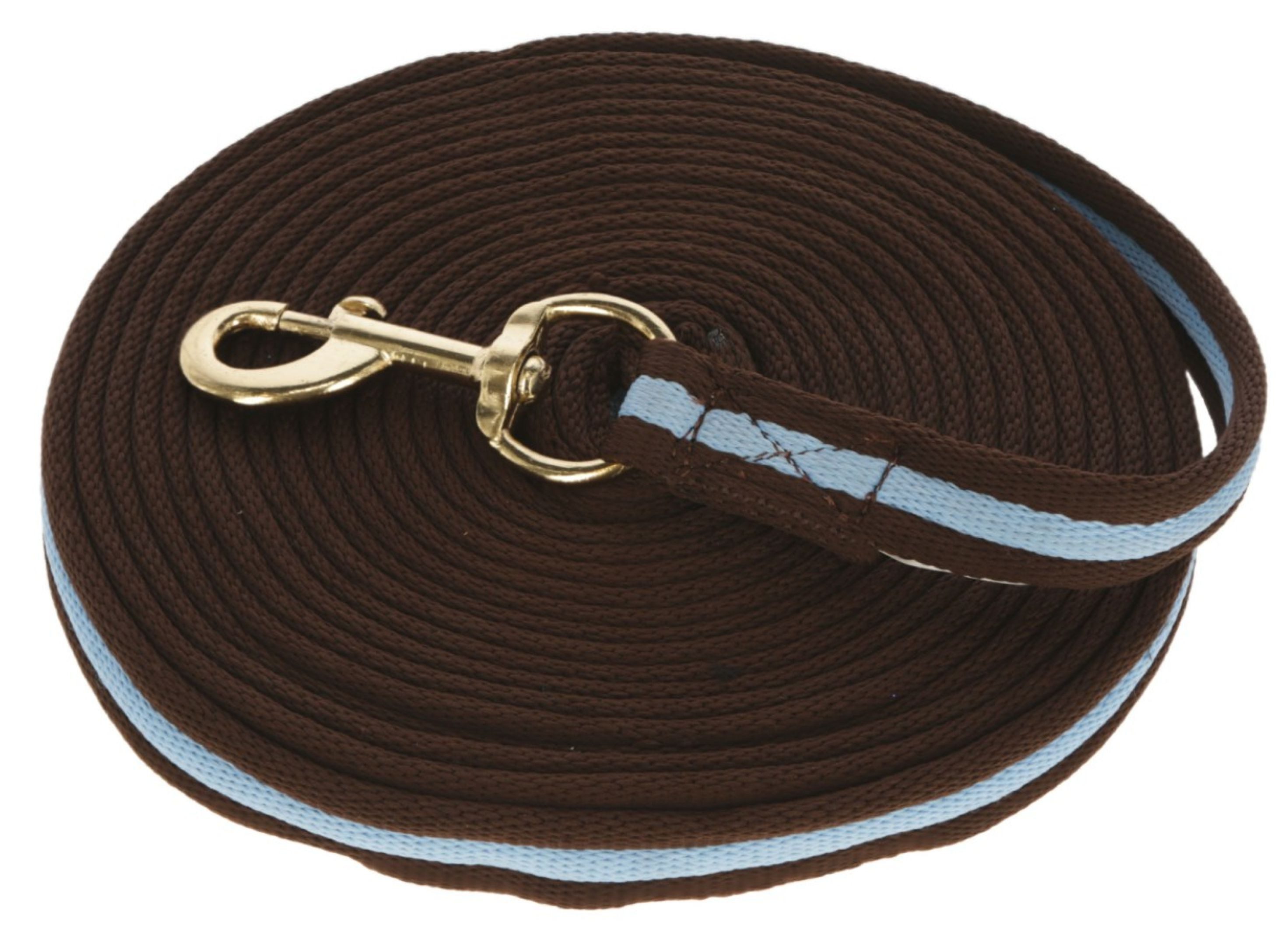 Covalliero Führstrick Kerbl Longierleine Softlonge braun/hellblau, Länge 8m - 3222119