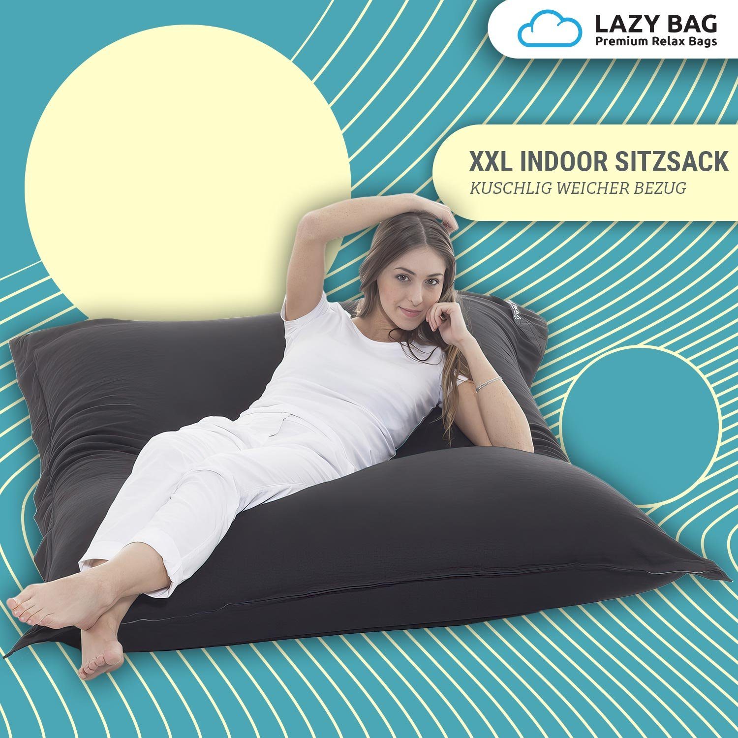 LazyBag Sitzsack Indoor XXL Riesensitzsack (Sitzkissen günstig online kaufen