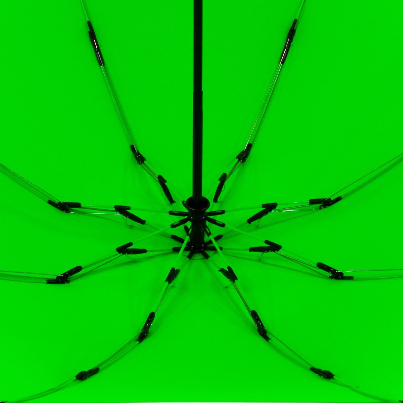 iX-brella Taschenregenschirm Reverse umgekehrt öffnender mit Speichen bunten neon-grün Fiberglas-Automatiksch, stabilen
