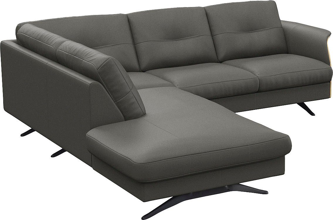 FLEXLUX Ecksofa Glow, super bequem durch hochwertigem Sitzaufbau mit Federkern, L-Form, Modernes skandinavisches Design
