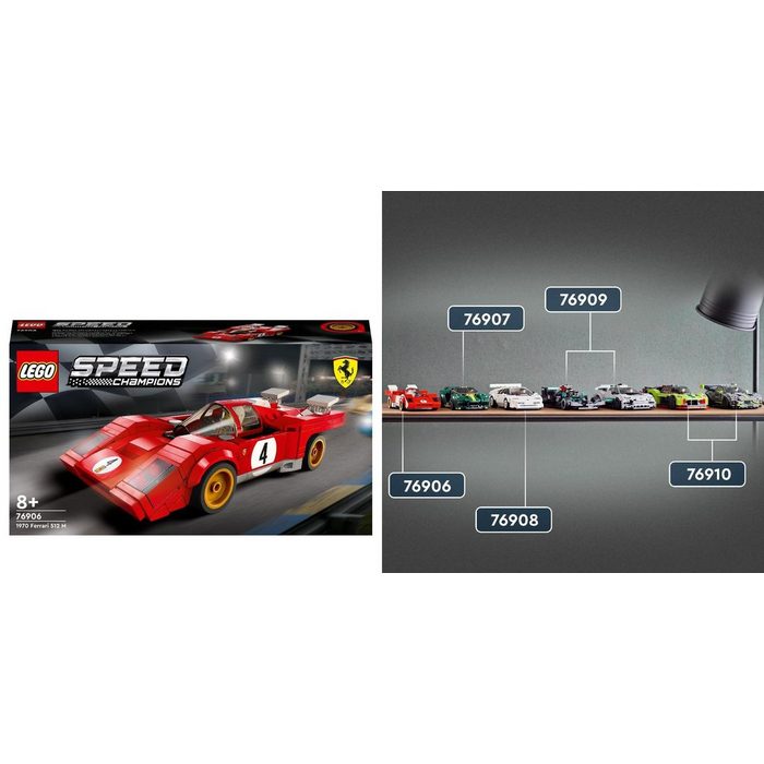 LEGO® Konstruktions-Spielset Speed Champions 2er Set: 76906 1970 Ferrari 512 M
