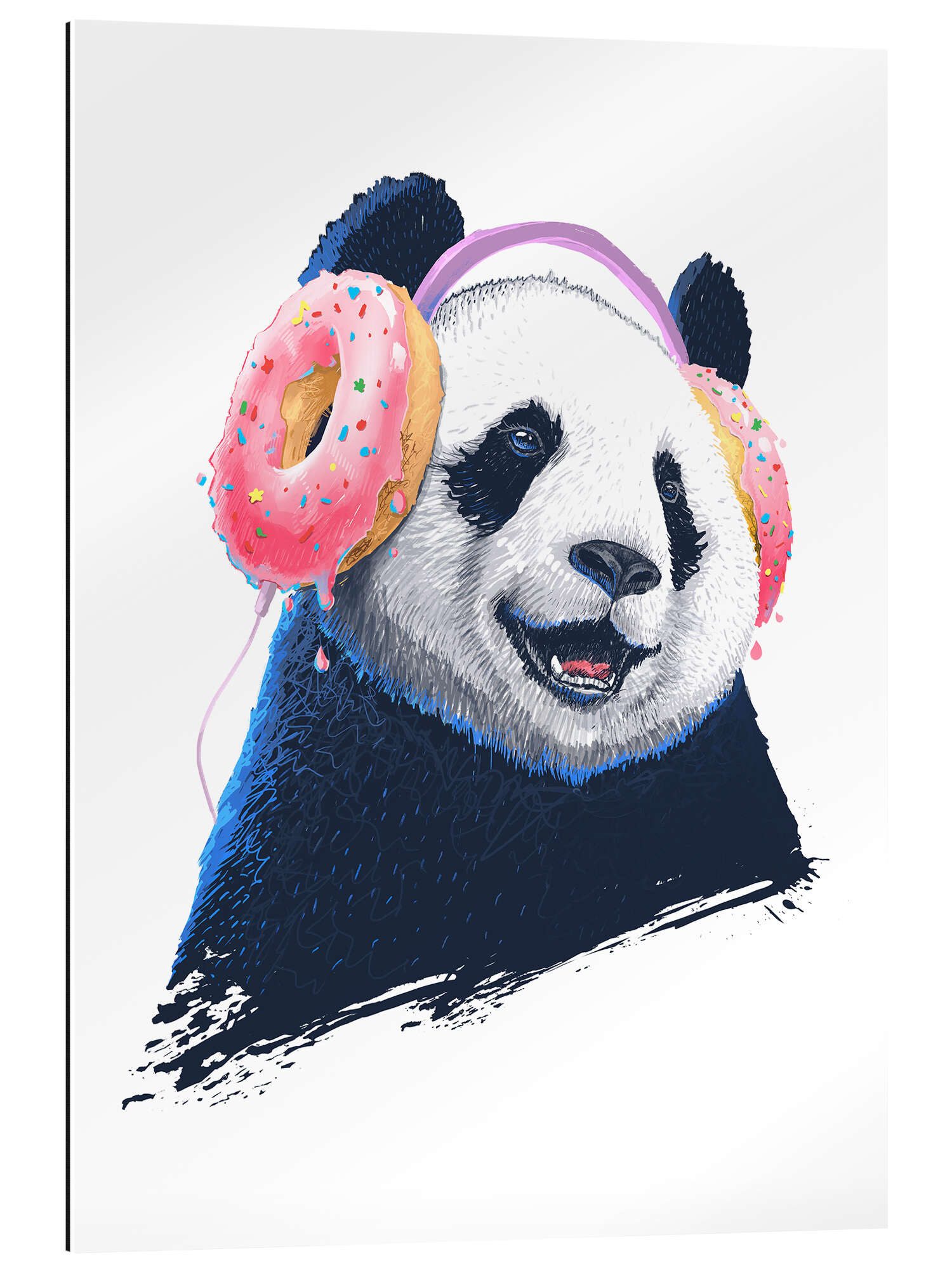 Posterlounge Wandbild Panda mit Kopfhörer, Nikita Korenkov, erhältlich als Poster, Leinwandbild, Wandsticker oder Acrylglasbild