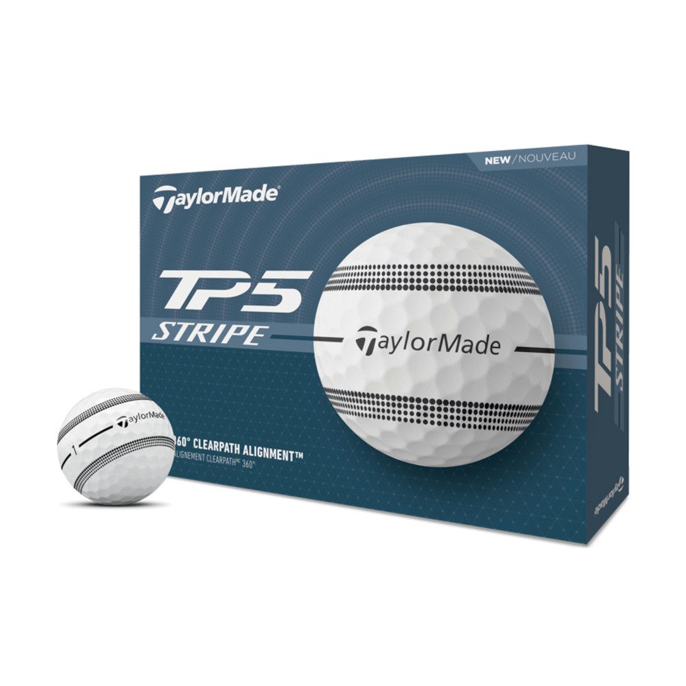 Taylormade Golfball Taylormade Golfball TP5 Stripe Weiß