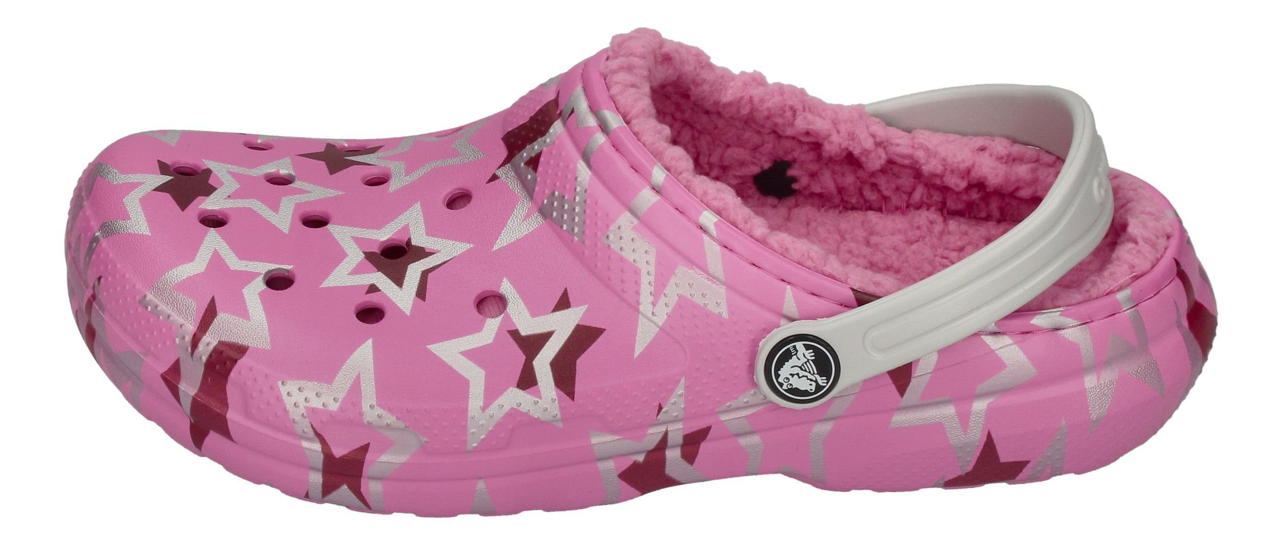 Pink CLOG LINED CLASSIC Multi Hausschuh DANCE DISCO PARTY KIDS Taffy Crocs