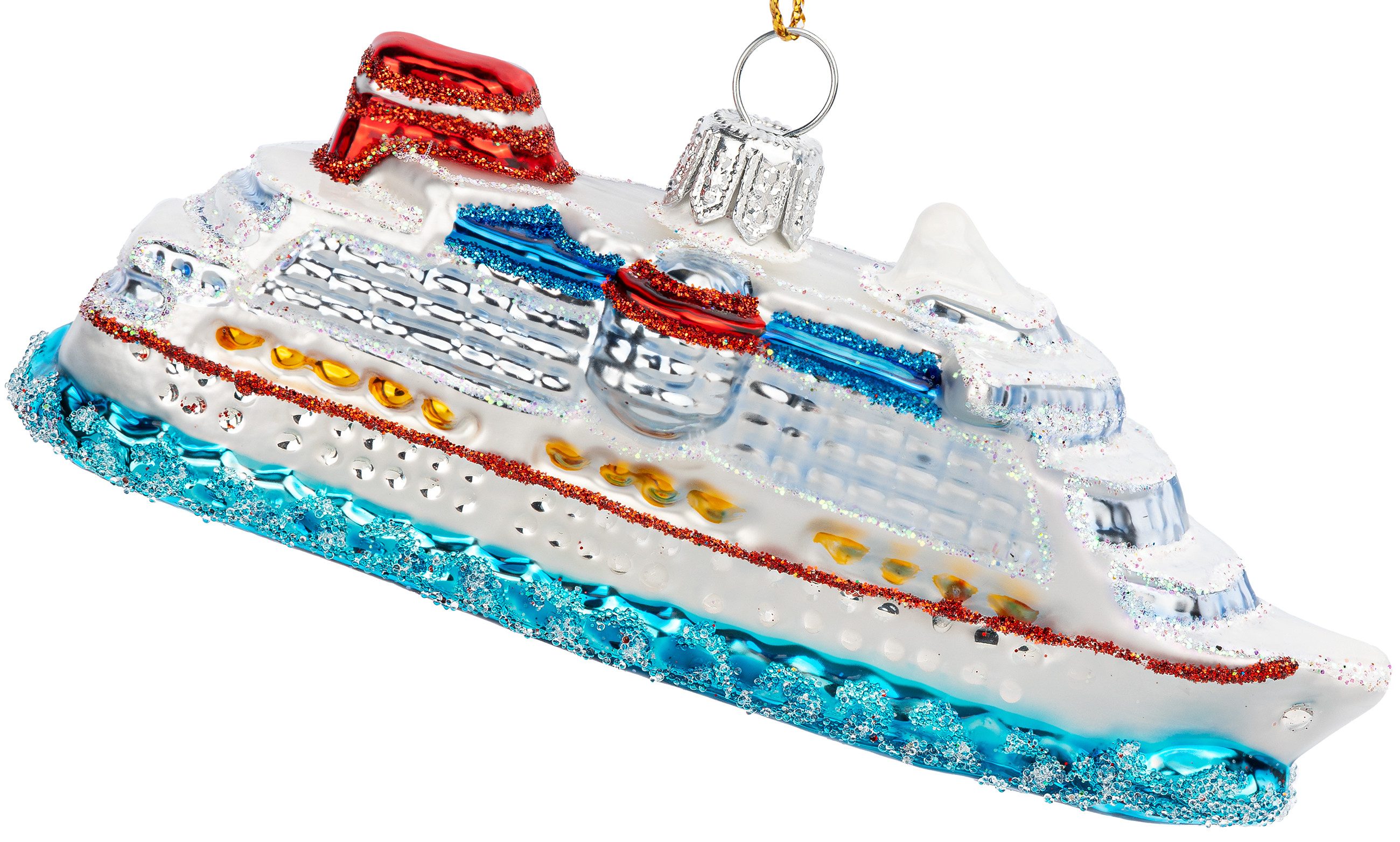SIKORA Christbaumschmuck Kreuzfahrtschiff besondere Weihnachtskugel Glas Fi günstig online kaufen