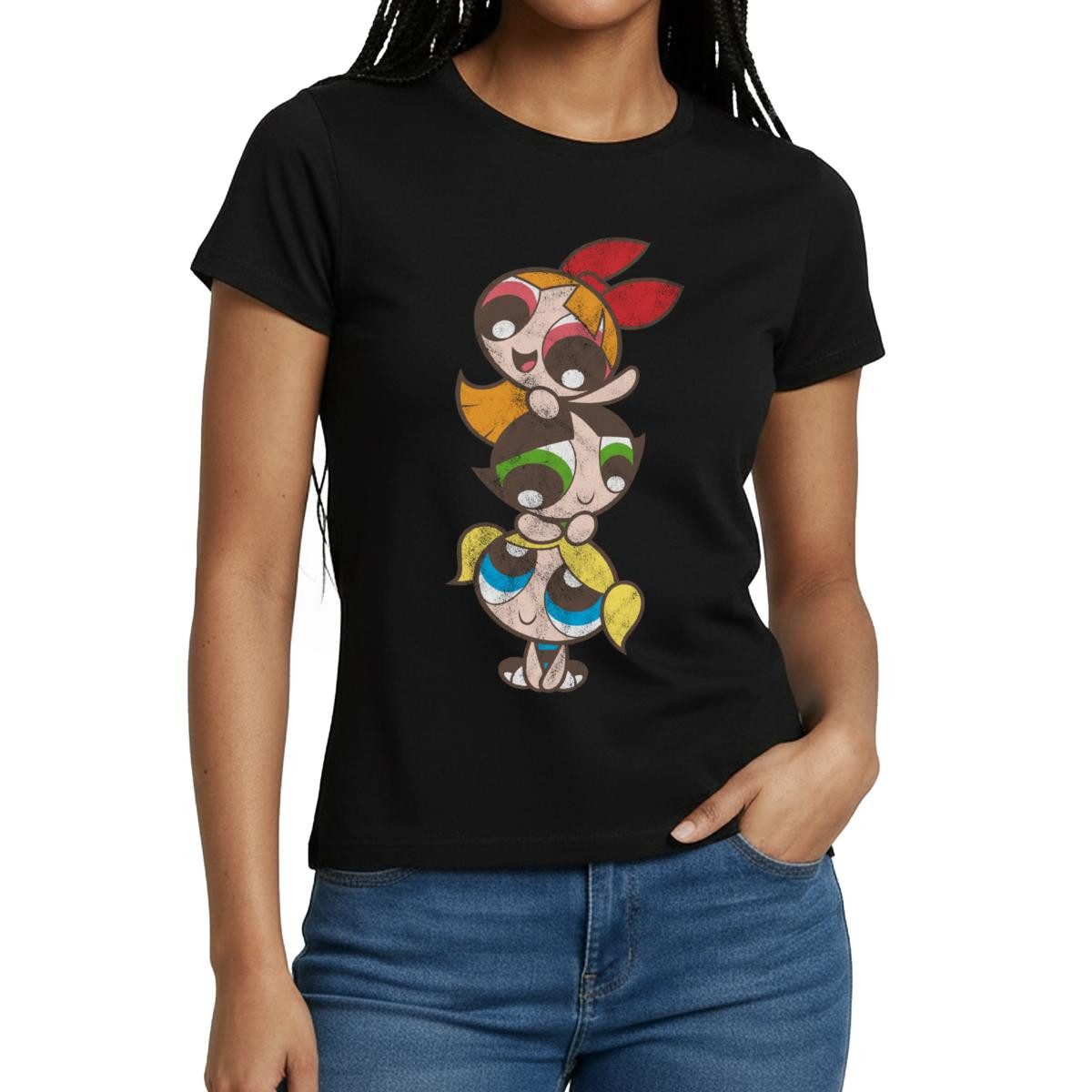 T-Shirt Powerpuff Girls Mädchenturm Frauen T-Shirt