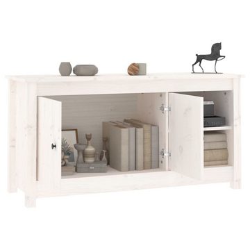 furnicato TV-Schrank Weiß 103x36,5x52 cm Massivholz Kiefer