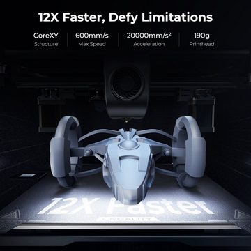 Creality 3D-Drucker K1 Max FDM CoreXY 300 x 300 x 300 mm großem Bauvolumen 600 mm/s