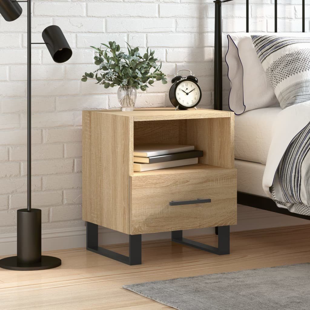 vidaXL Nachttisch Nachttisch Sonoma-Eiche 40x35x47,5 cm Holzwerkstoff (1-St)
