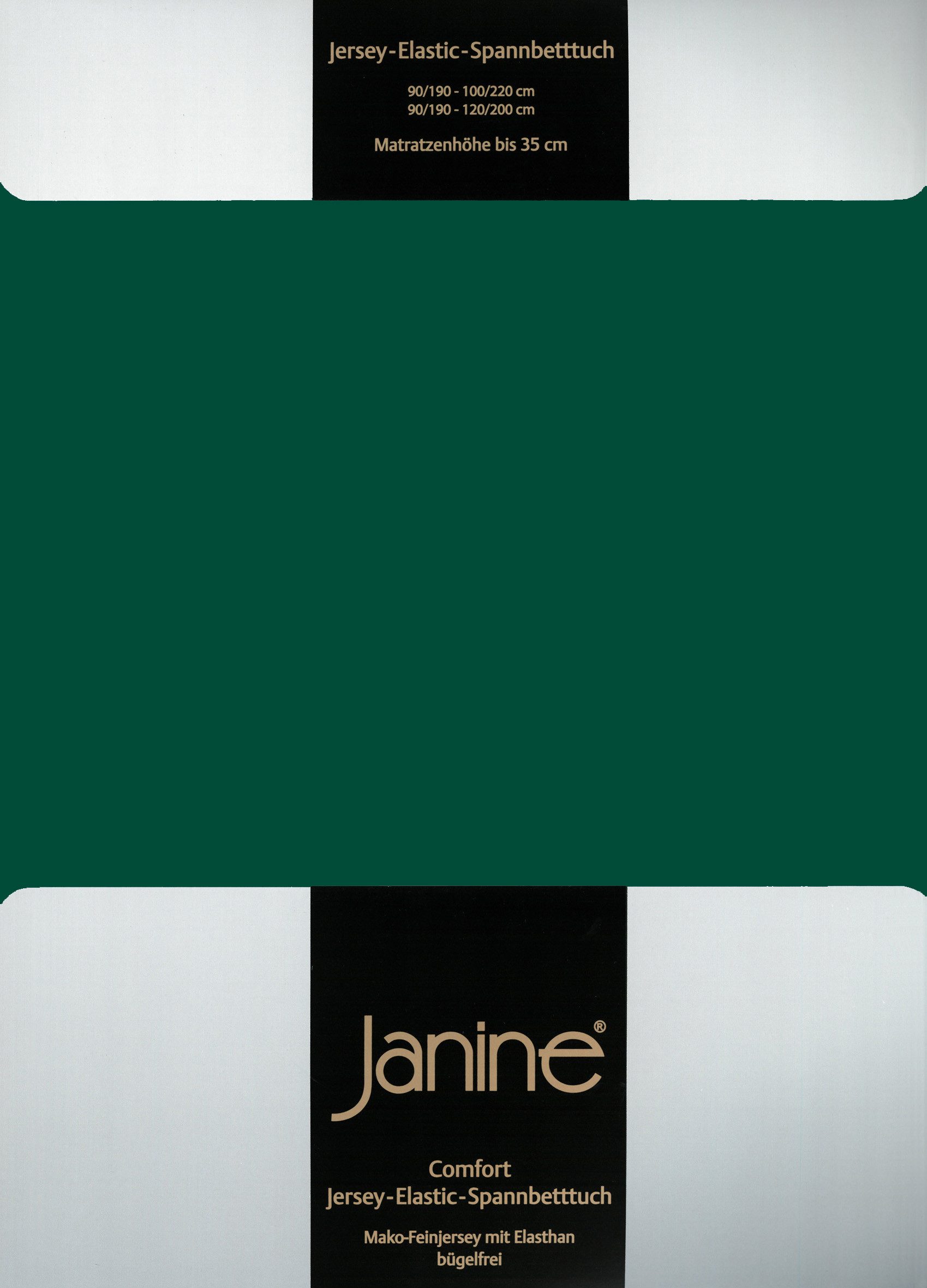 Janine Spannbettlaken ELASTIC 5002 Jersey Bettlaken mit Elasthan, 190 g/m², Jersey-Elasthan, Gummizug: rundum, (1 Stück), für Matratzen bis 35 cm Höhe, 95% Baum – Bild 4 von 5