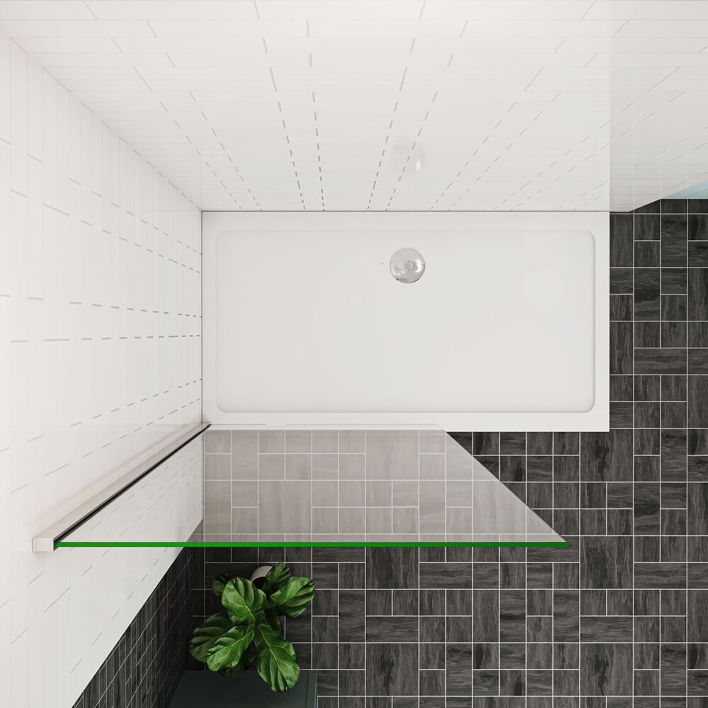 duschspa Duschwand 10mm Nano Glas Glaswand Walk in Dusche Duschtrennwand Duschwand, Einscheibensicherheitsglas, Sicherheitsglas, (Set), Nano Glas – Bild 3 von 5