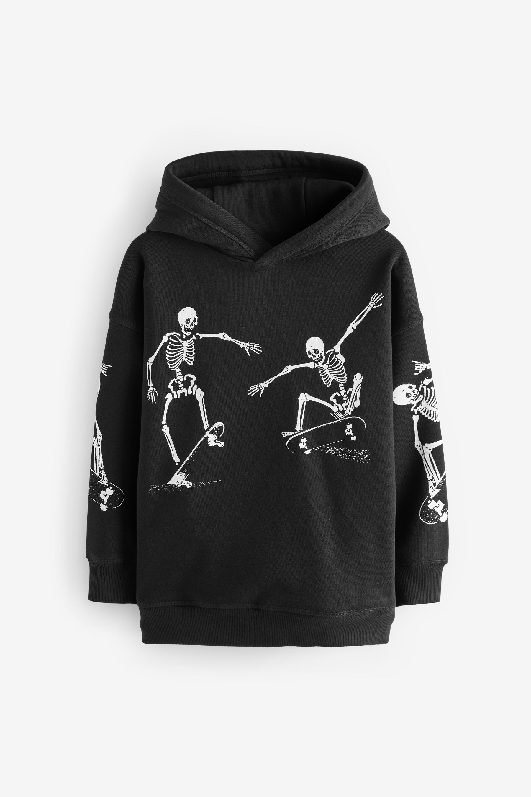 Next Kapuzensweatjacke Hoodie mit Skelett Print 1 tlg