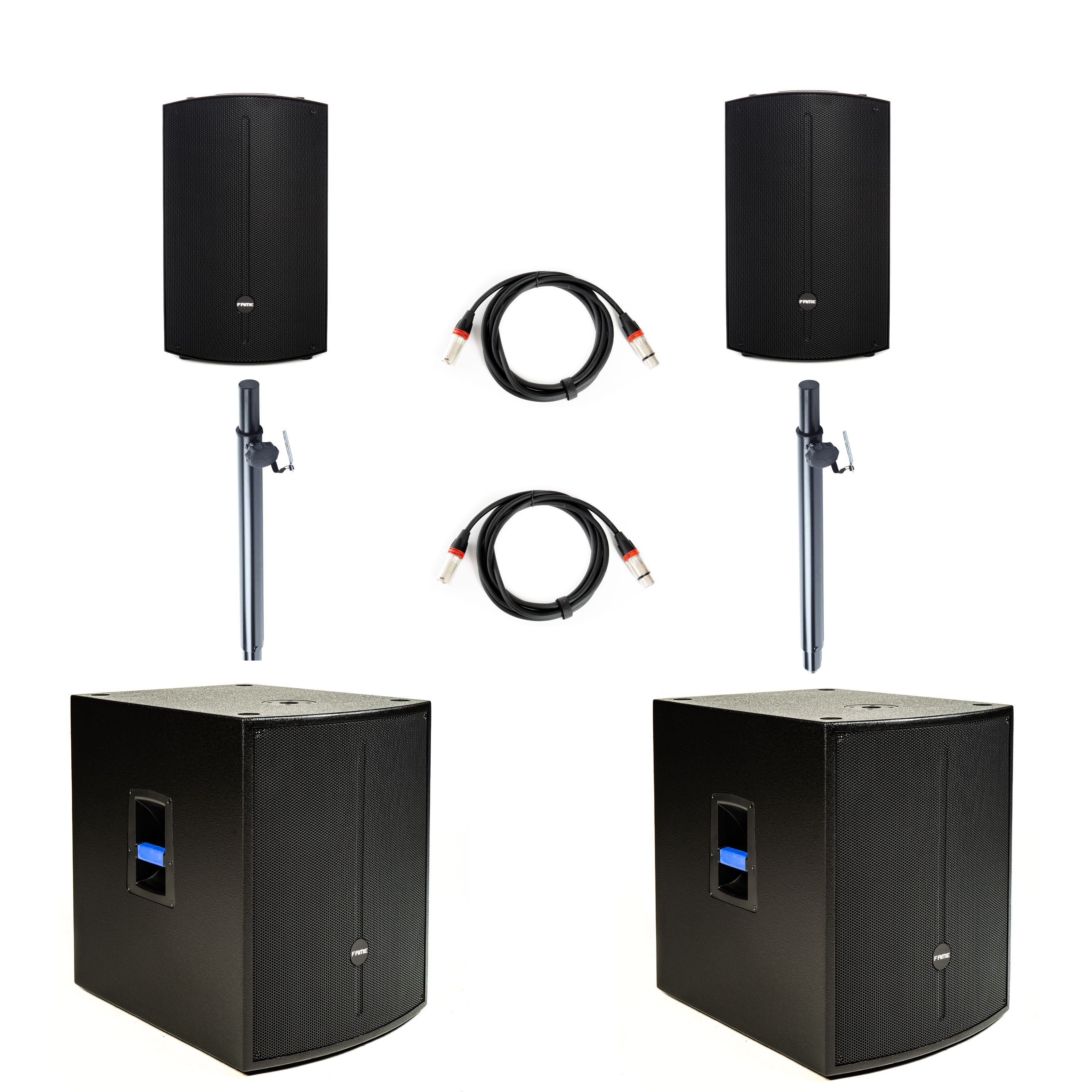 FAME Lautsprechersystem (Audio Discovery 12+18 Stage 3 Set, Aktive Lautsprecher, Bassboxen)