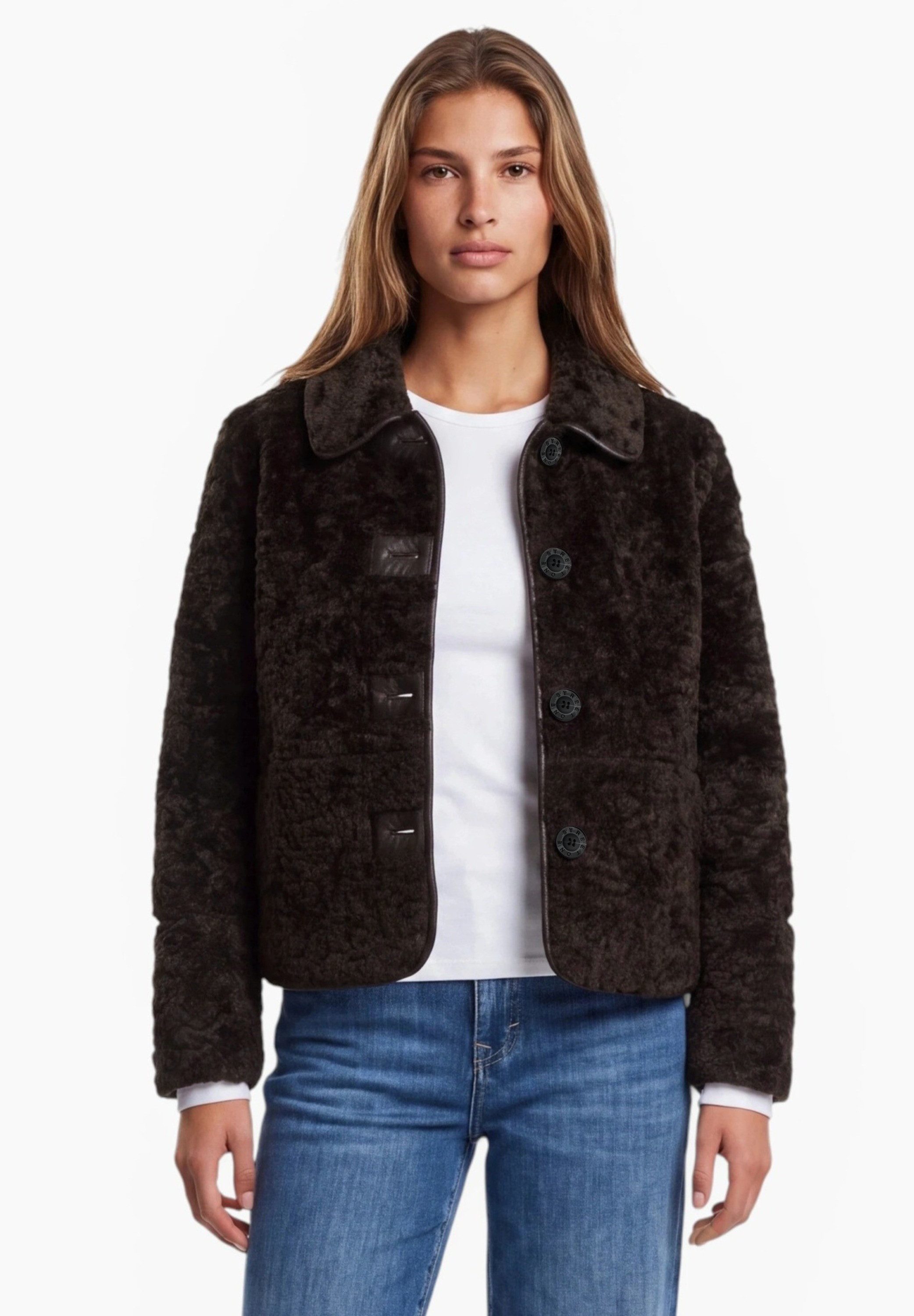 STREET ONE STUDIO Fellimitatjacke mit innerem wärmendem Teddyfell
