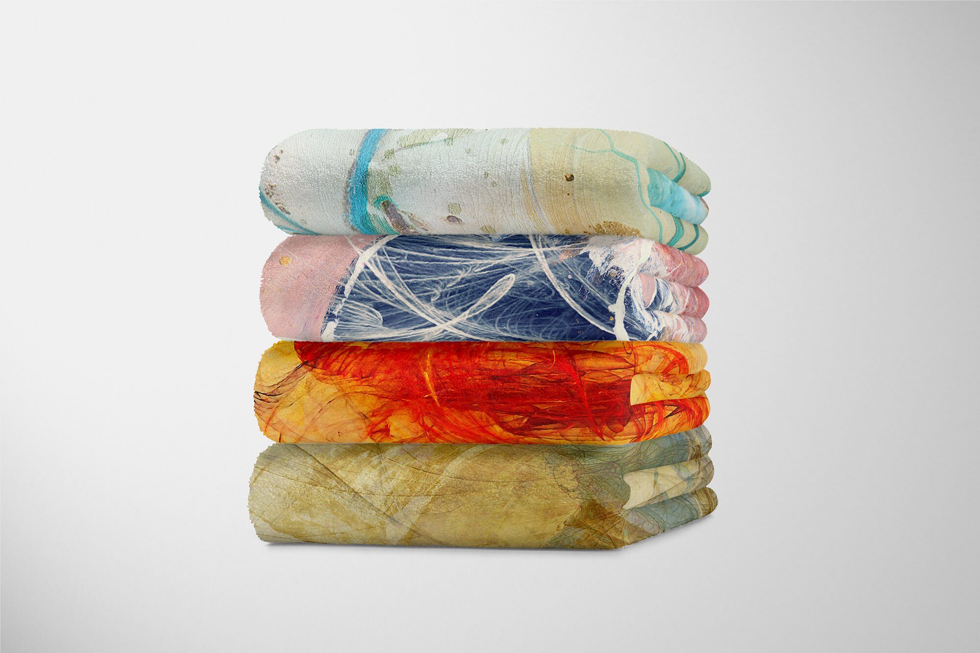 Art Motiv, (1-St), Baumwolle-Polyester-Mix Saunatuch Strandhandtuch mit Handtuch Enigma Sinus Handtuch Handtücher abstrakten Kuscheldecke