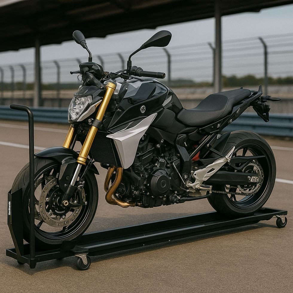 ConStands Rangierwagenheber Rangierschiene für Aprilia Caponord 1200 / Rally schwarz