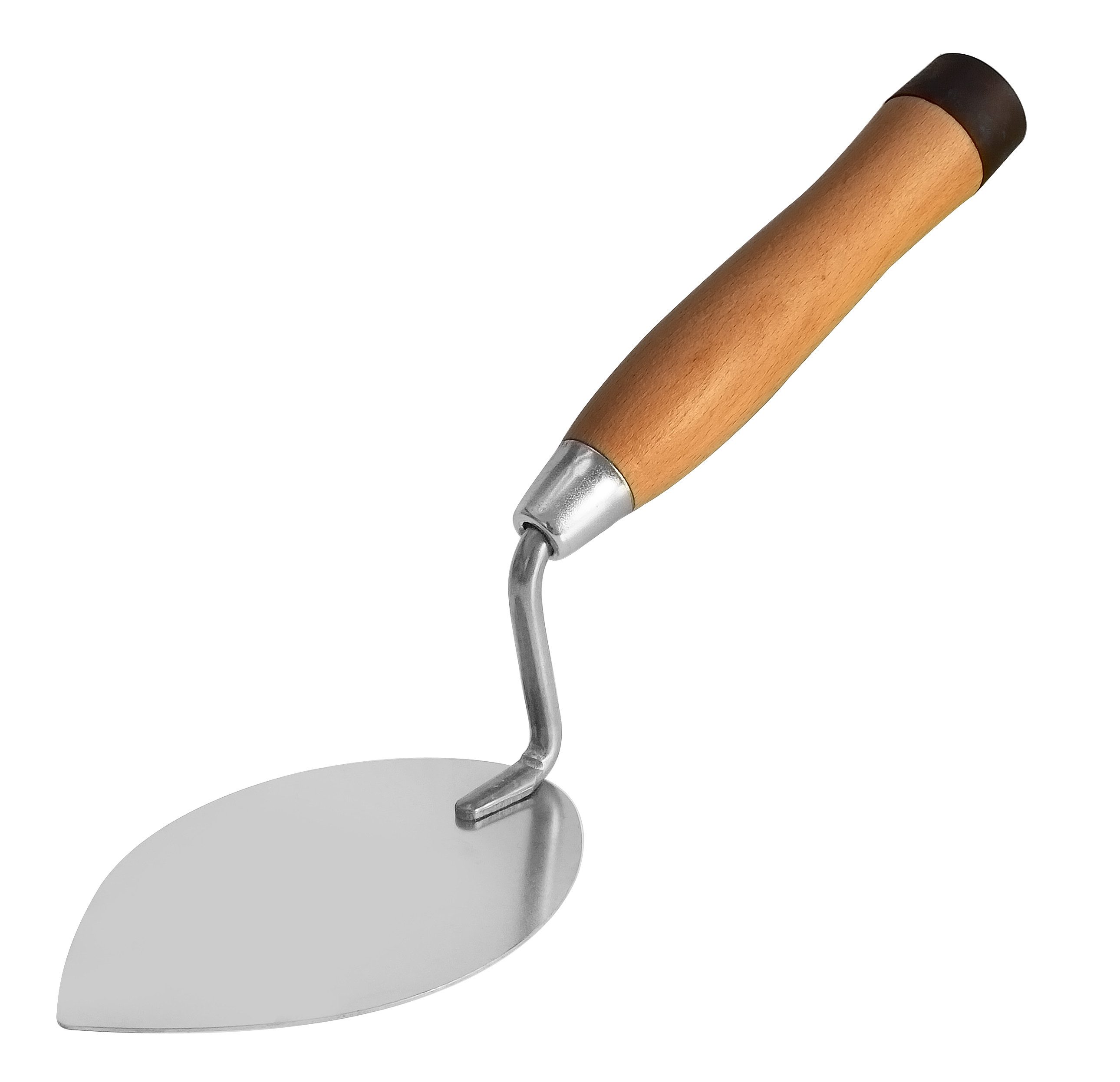 TECTOOL Fliesenkelle FLIESENKELLE MIT ENDKAPPE, ROSTFREI, HOLZ, 160MM (Packung, 1-St., 1 Kelle) Holzgriff mit rostfreiem Blatt