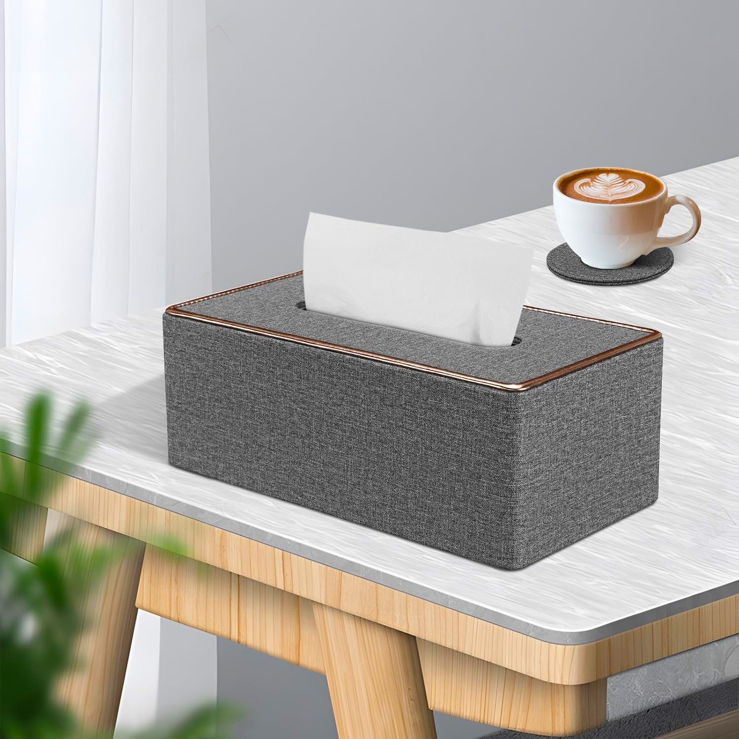 NUODWELL Feuchttücherbox Papiertuchbox Leder Tücherbox Kosmetiktücherbox günstig online kaufen