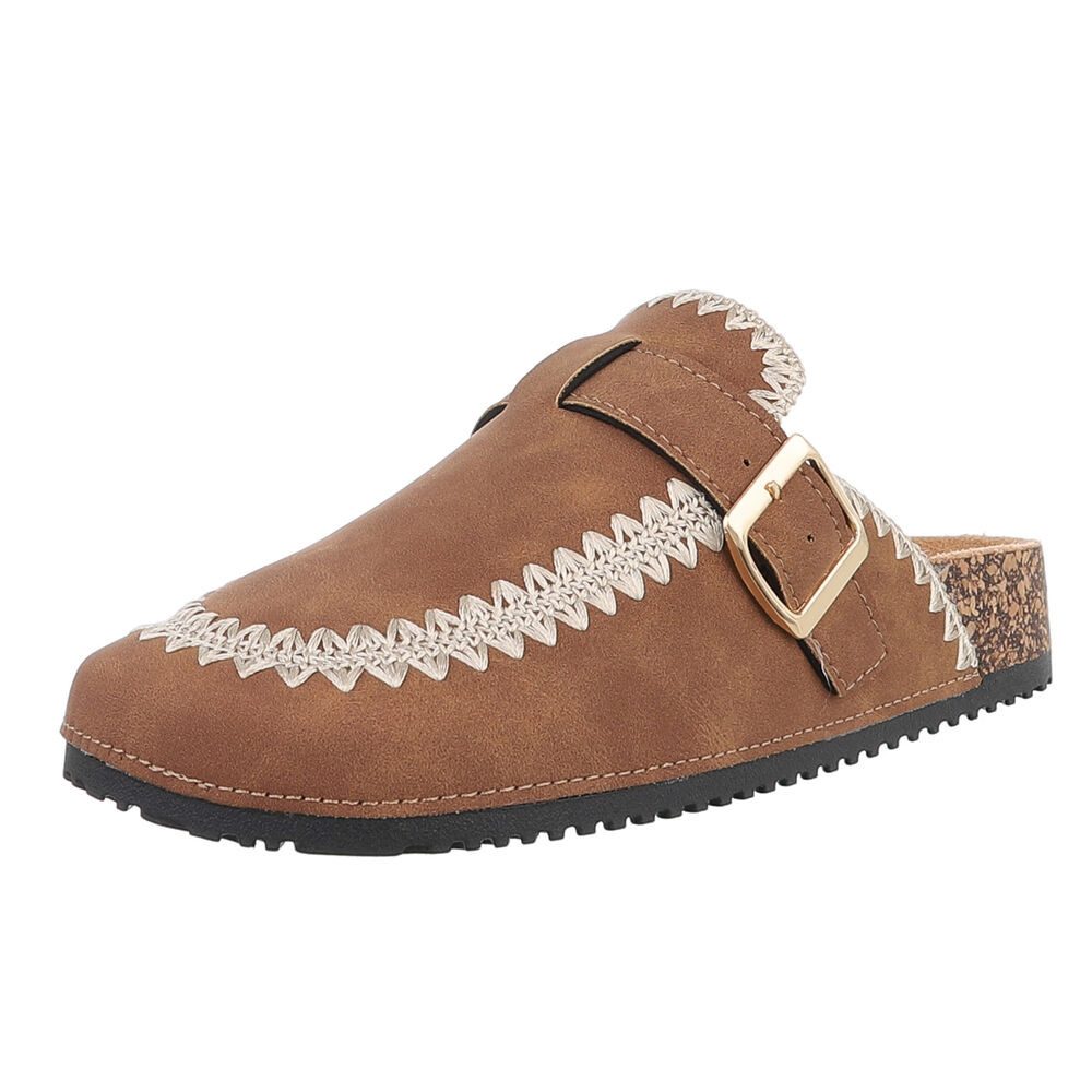 Ital-Design Damen Mules Freizeit Pantolette (88930343) Flach Pantoletten in günstig online kaufen