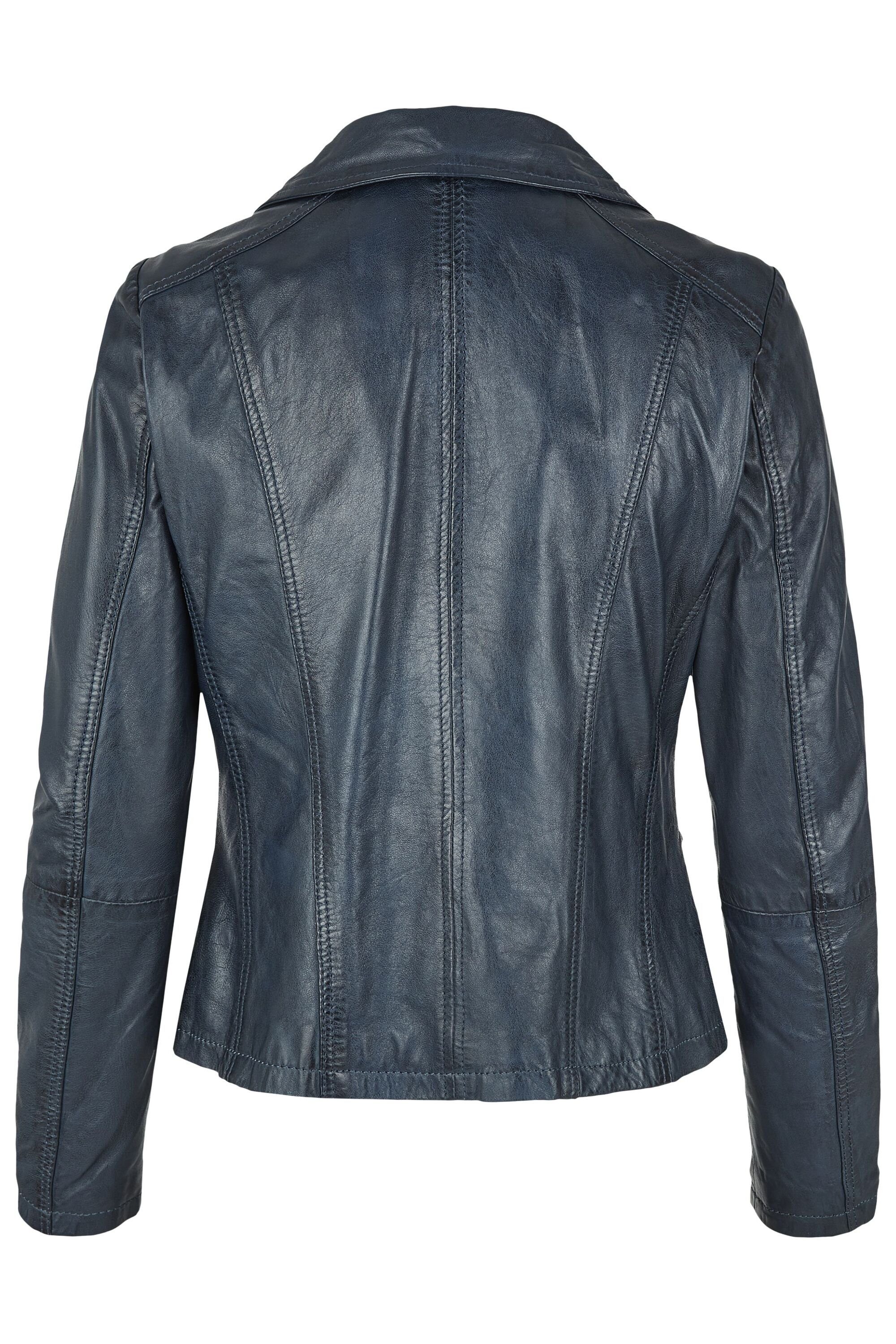 7eleven Lederjacke SEGUNEA (1-St) mit Paspeln
