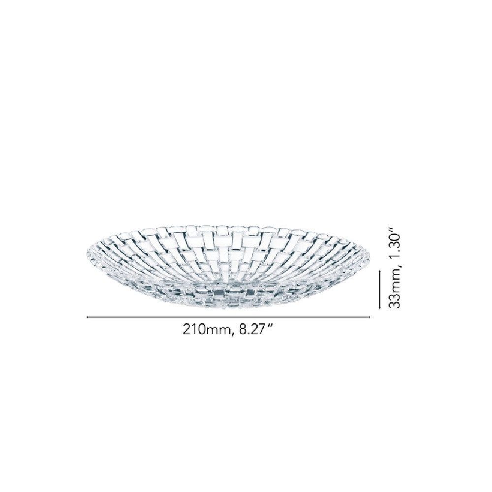 Nachtmann Servierschüssel Nachtmann Bossa Nova Schale rund 21 cm 2er Set, Kristallglas, (Set)