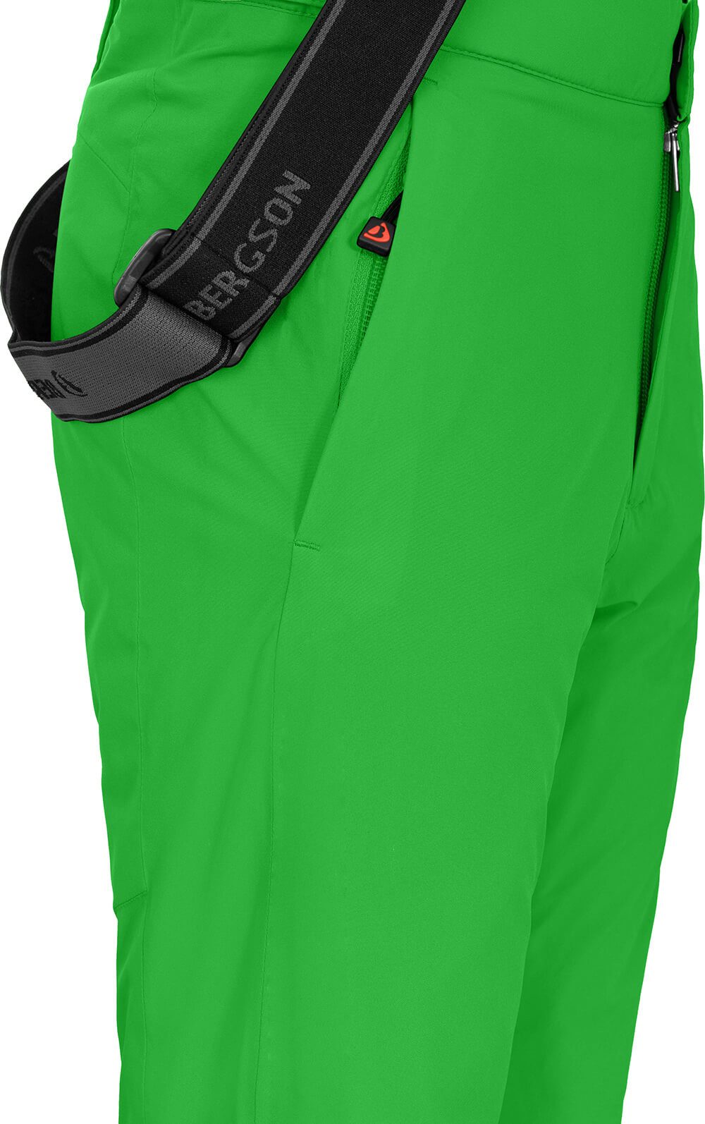 Bergson Skihose PELLY Kinder Skihose, wattiert, 20000 mm Wassersäule, Normalgrößen, grün