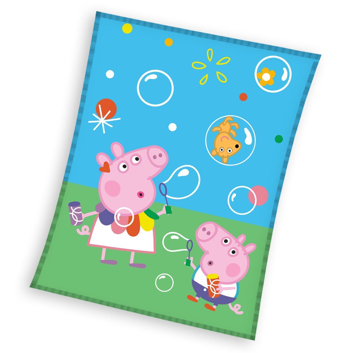 Kinderdecke Peppa Pig Fleecedecke Kuscheldecke 130 x 170 cm, Peppa Pig, Kus günstig online kaufen