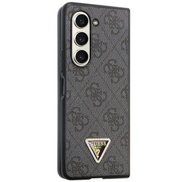 Guess Smartphone-Hülle Guess Samsung Galaxy Z Fold5 Hülle Leather 4G Diamond Triangle Schwarz