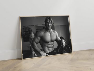 JUSTGOODMOOD Poster Premium ® Arnold Schwarzenegger · Gym · Bodybuilding · ohne Rahmen, Poster in verschiedenen Größen Verfügbar, Poster, Wandbild