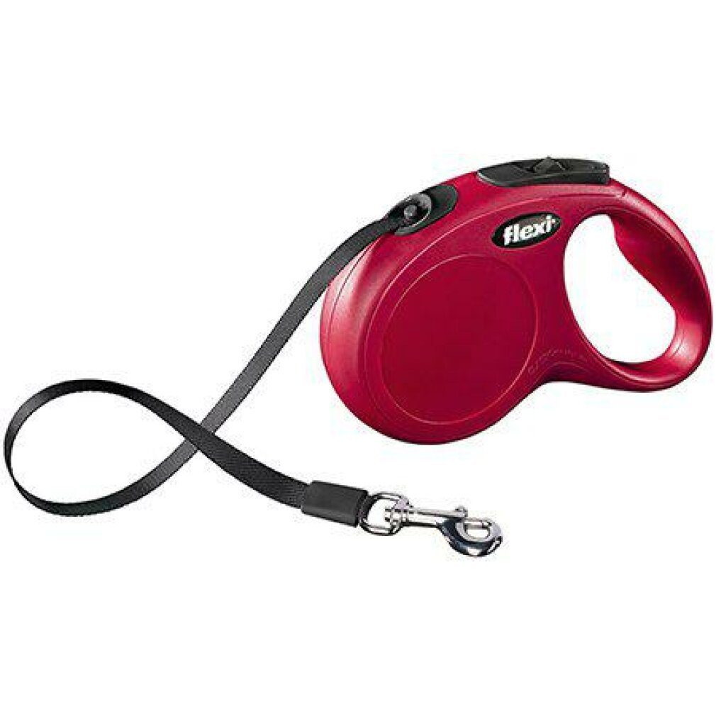 flexi Hundeleine Hundeleine New Classic 5m Rot Größe M, (Packung)