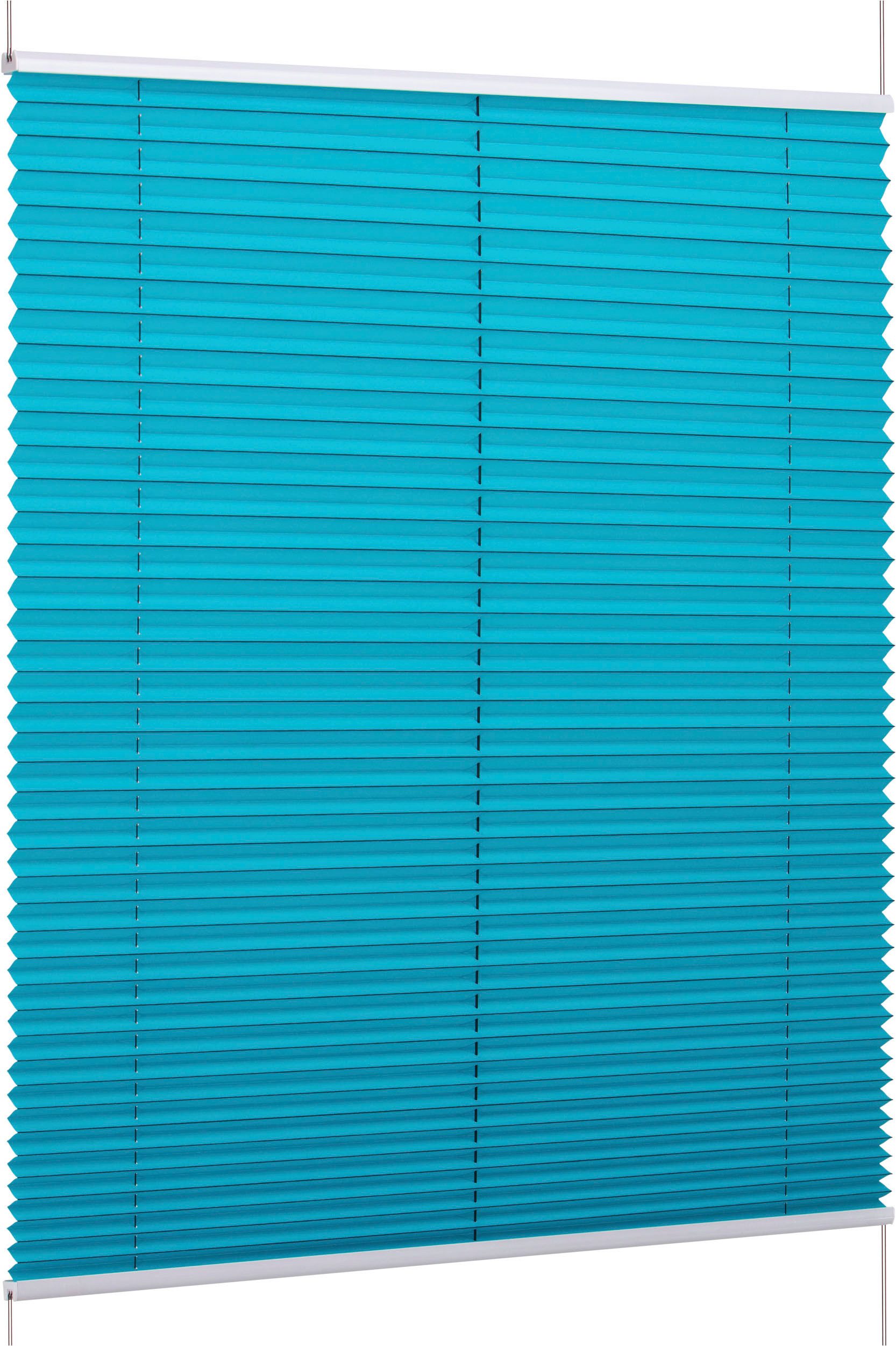 K-HOME Plissee Klemmfix FLORIDA Stripe mit patentiertem Design, Lichtschutz, ohne Bohren, verspannt, Klemmfix, patentiertes Design