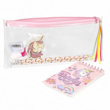 Sarcia.eu Federtasche Einhorn Schulset für Mädchen, Federmäppchen mit Zubehör