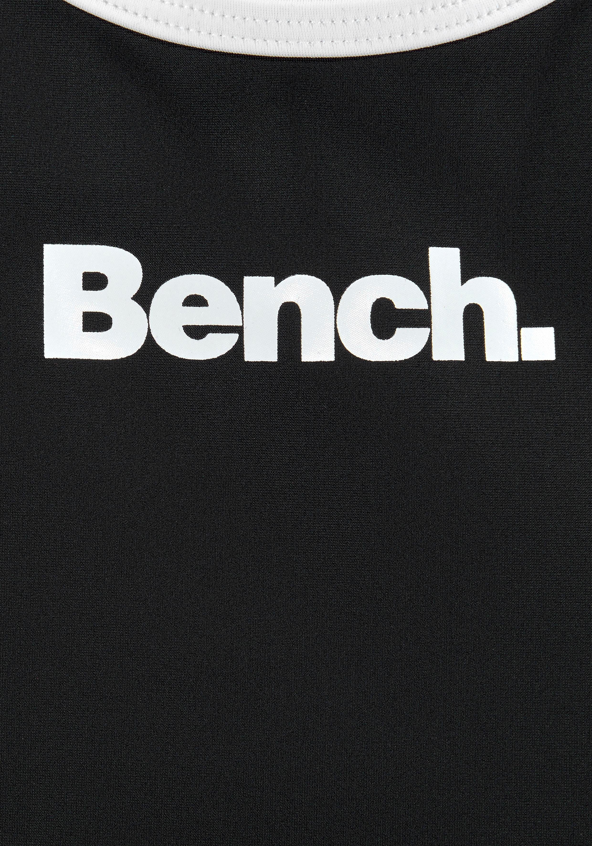 Bench. Badeanzug mit Logoprint schwarz-weiß