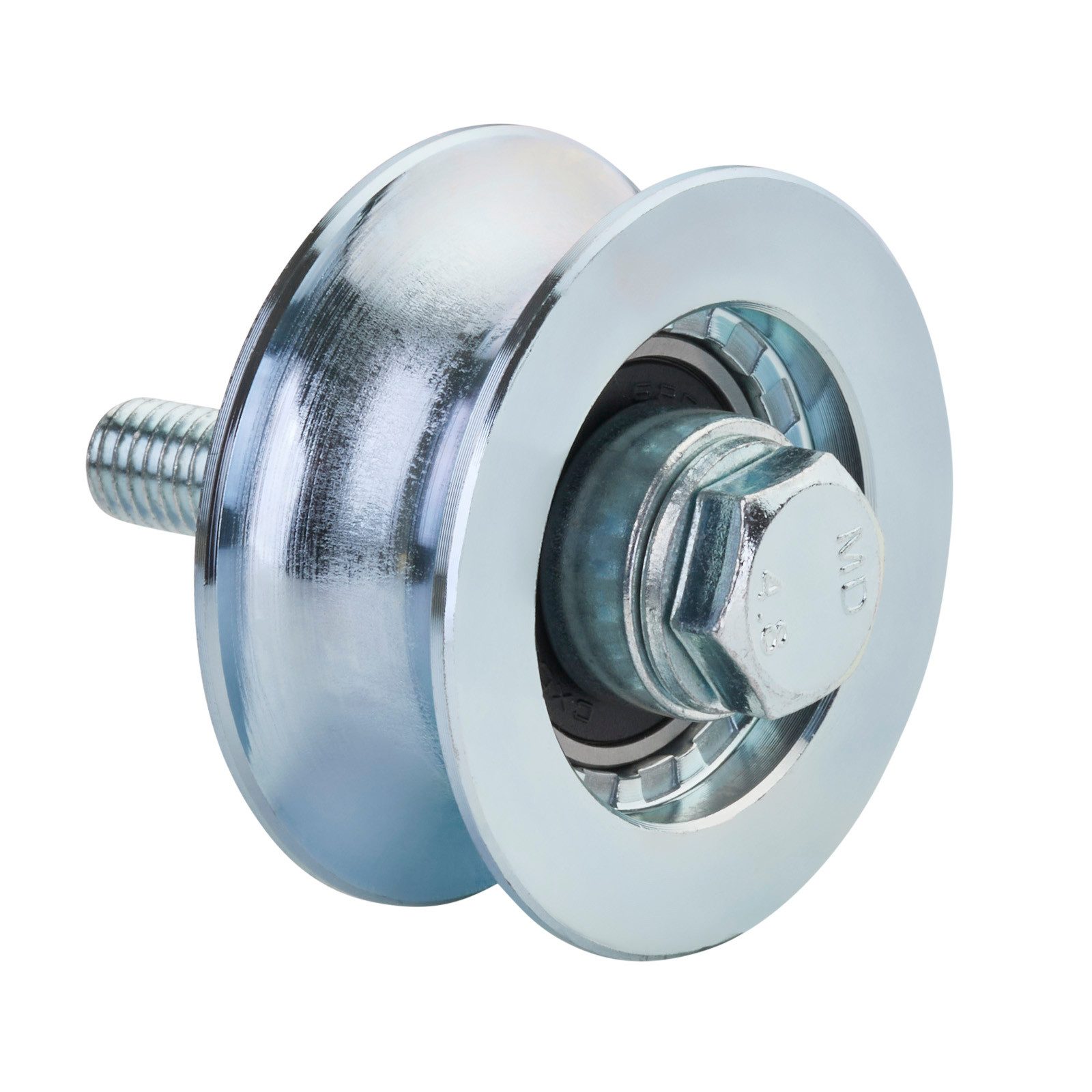 SO-TECH® Torbeschlag Schiebetürbeschlag, Schiebetorrolle oder Laufschiene (1 St), Torrolle, Ø57 (R10), inkl. Montageset, Stahl, verzinkt