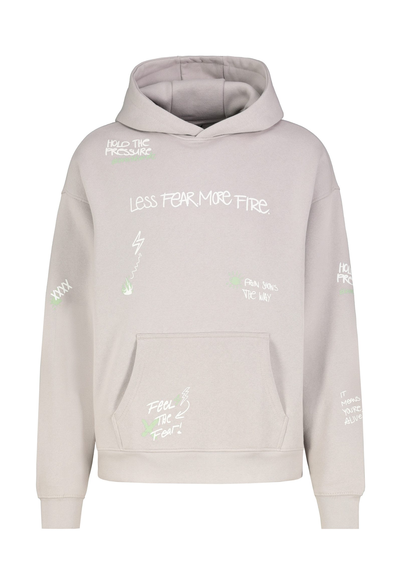 SUBLEVEL Kapuzenpullover Herren Kapuzenpullover mit Print Allover bequem Sweater, Kapuzensweatshirt mit Kängurutasche, mit Kapuze