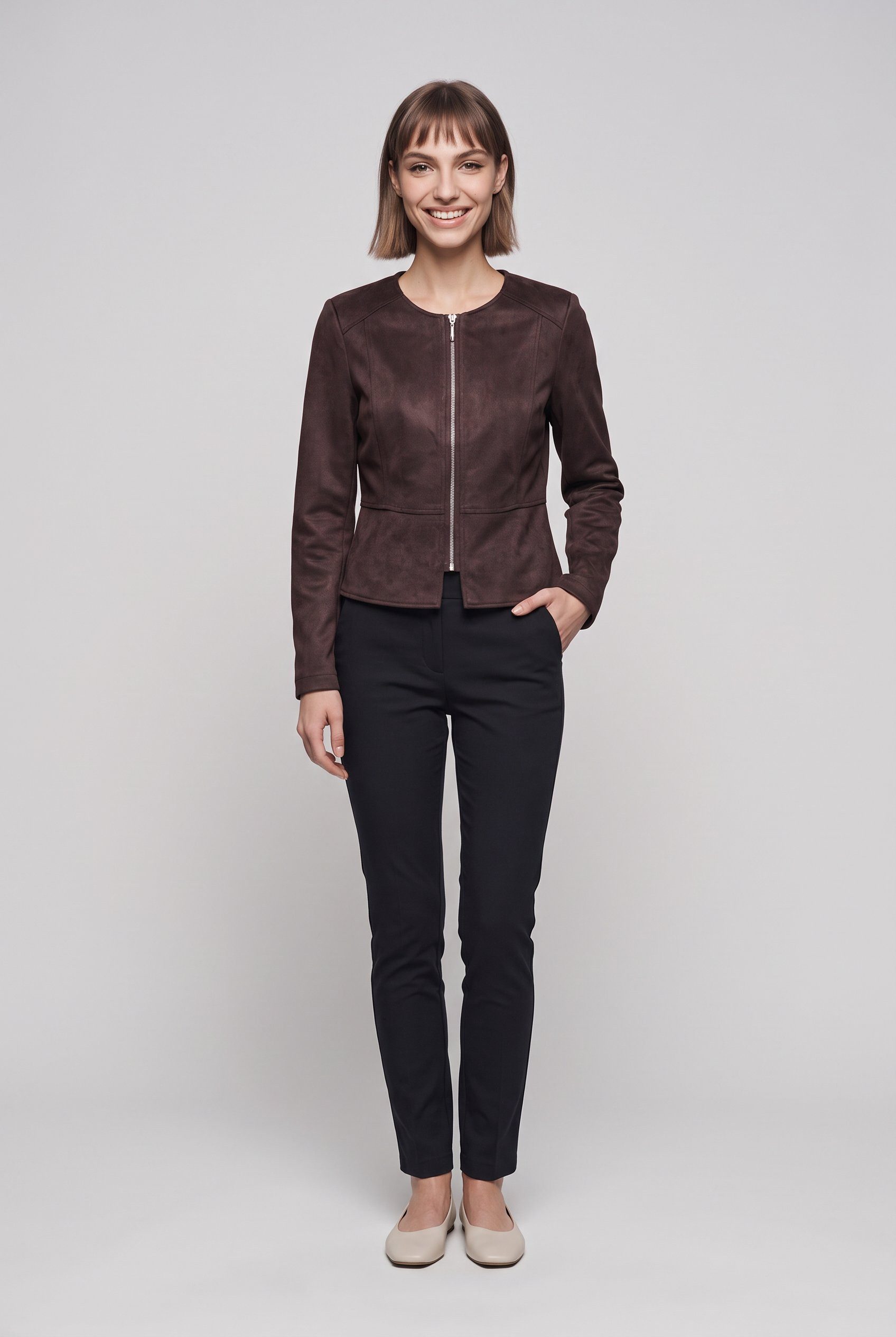 ONLY Lederimitatjacke ONLSARAMY FAUX SUEDE JACKET OTW Kunstfaser, Wildlederimitat – Bild 5 von 5