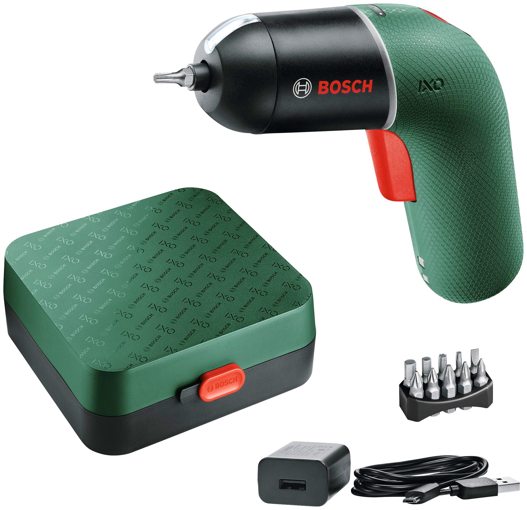 Bosch Home & Garden Classic, 215 IXO 6 Akku U/min, 4,5 und Nm, Akku-Schrauber inklusive USB-Ladekabel