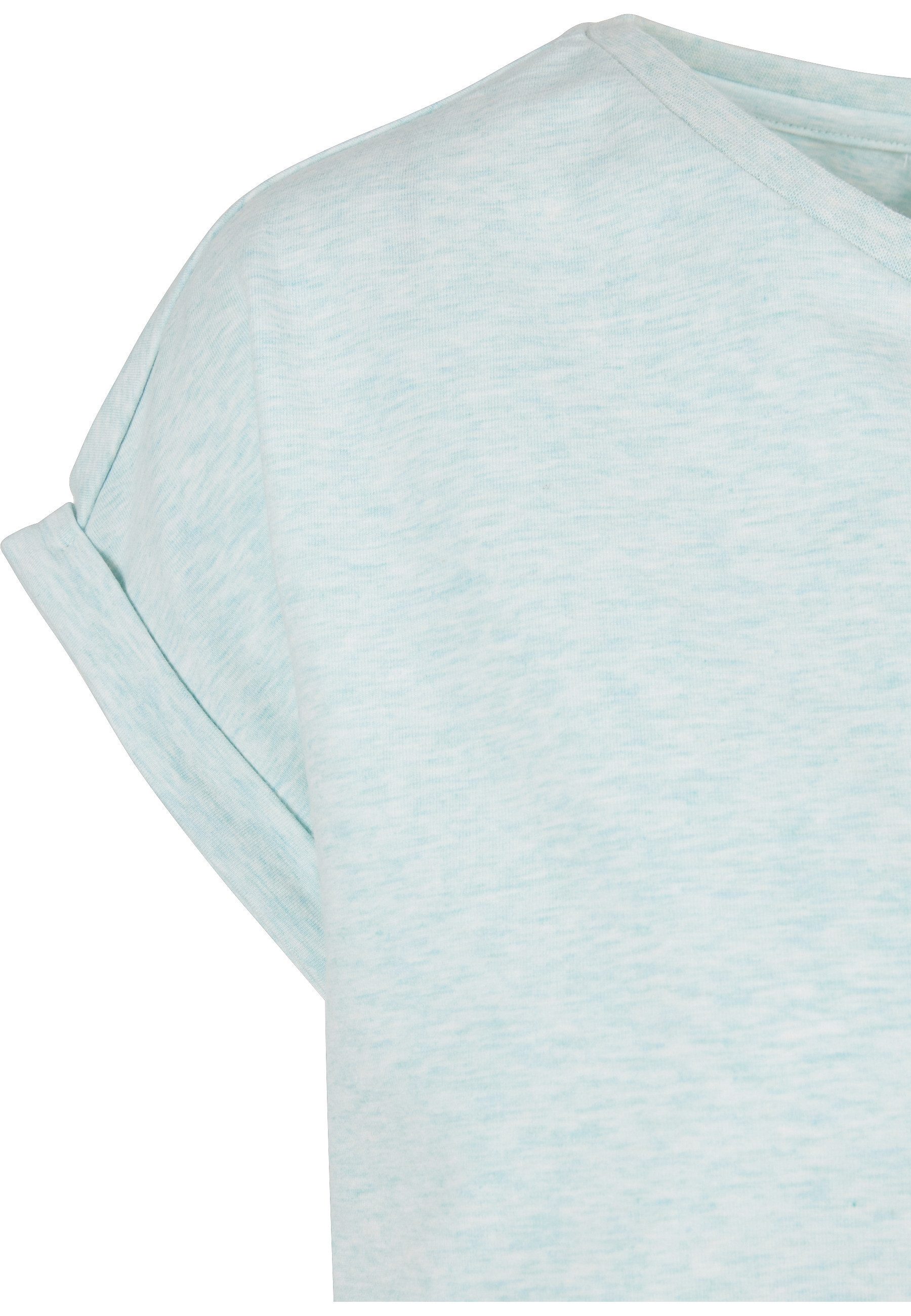 URBAN CLASSICS Kurzarmshirt Urban Classics Damen Ladies Color Melange Extended Shoulder Tee (1-tlg)