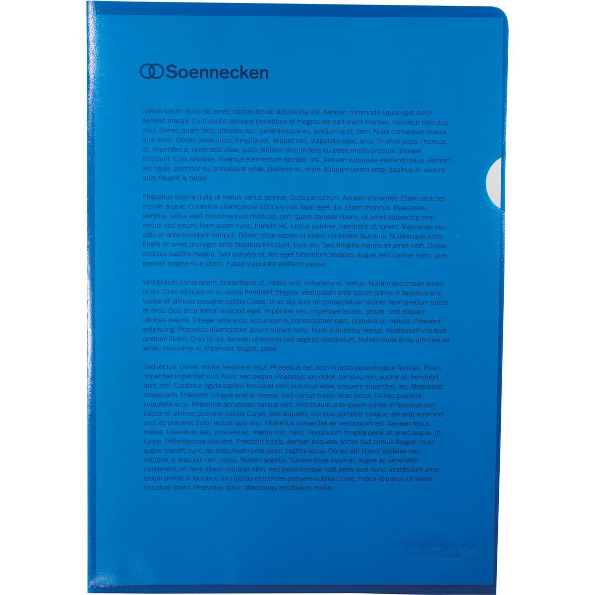 Soennecken Prospekthülle Soennecken Sichthülle 1514 DIN A4 PP blau 100 St./Pack.