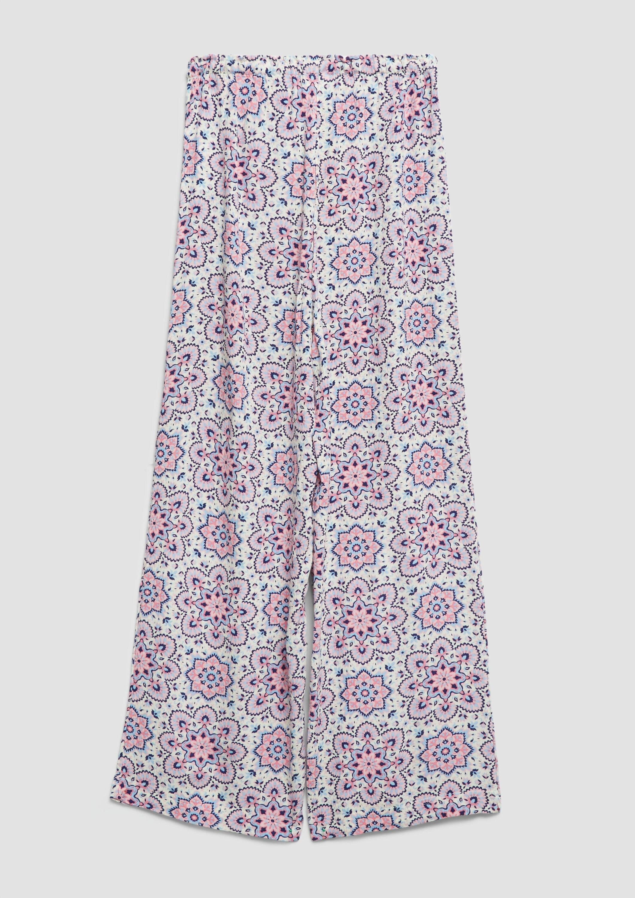 s.Oliver Chinos Hose WIDE LEG Wide Leg-Hose aus Crinkle-Viskose