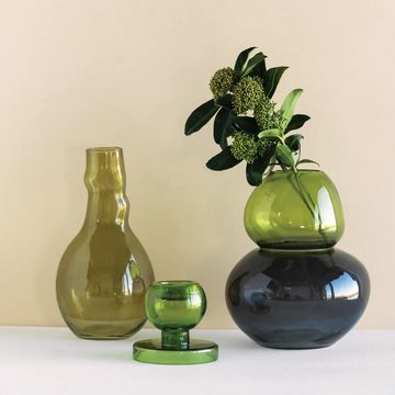 Urban Nature Culture Kerzenhalter Teelichthalter Peridot Recycled Glass Grün (11x10cm)