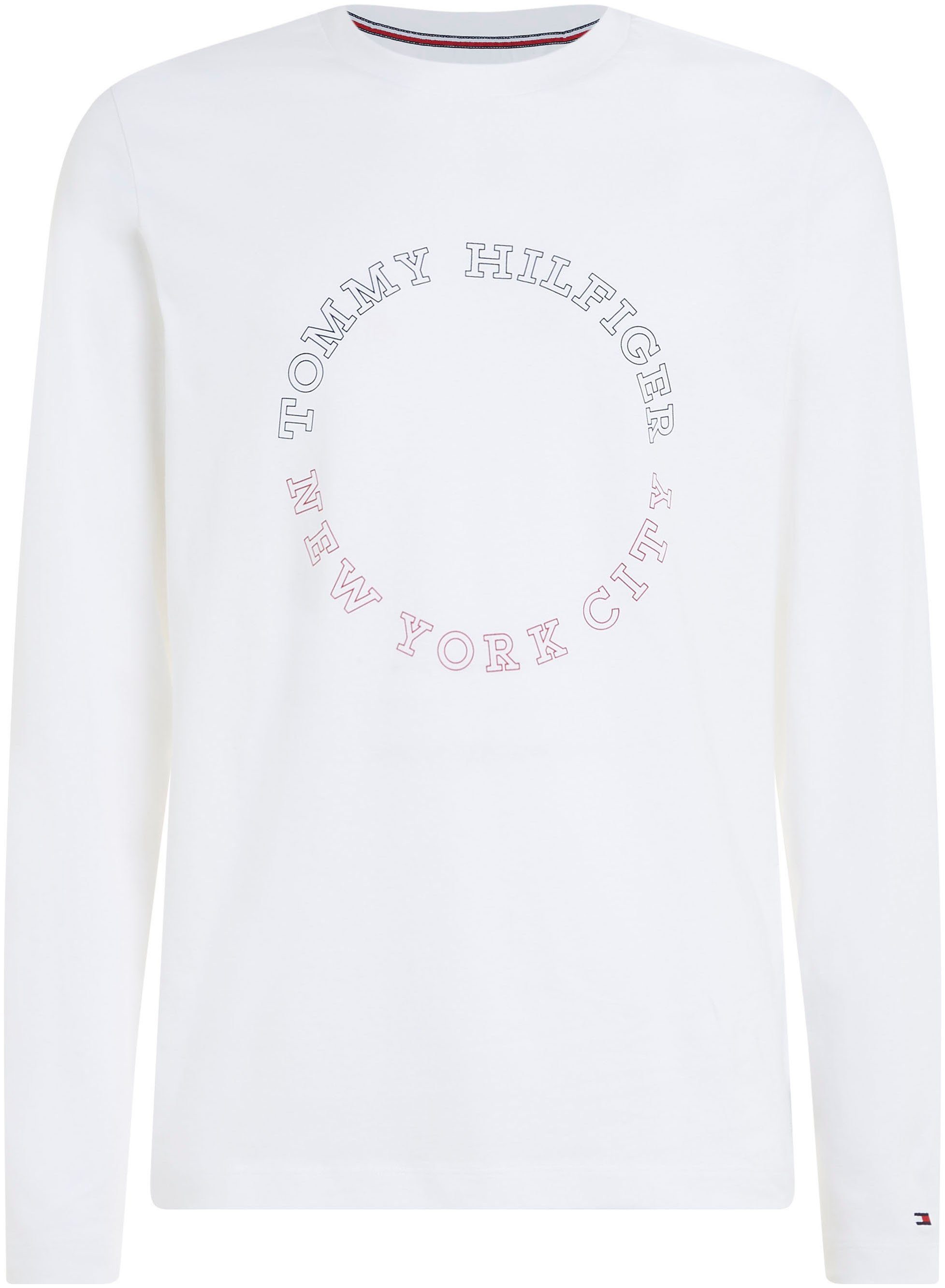 Tommy Hilfiger ROUNDLE white LS TEE Langarmshirt MONOTYPE