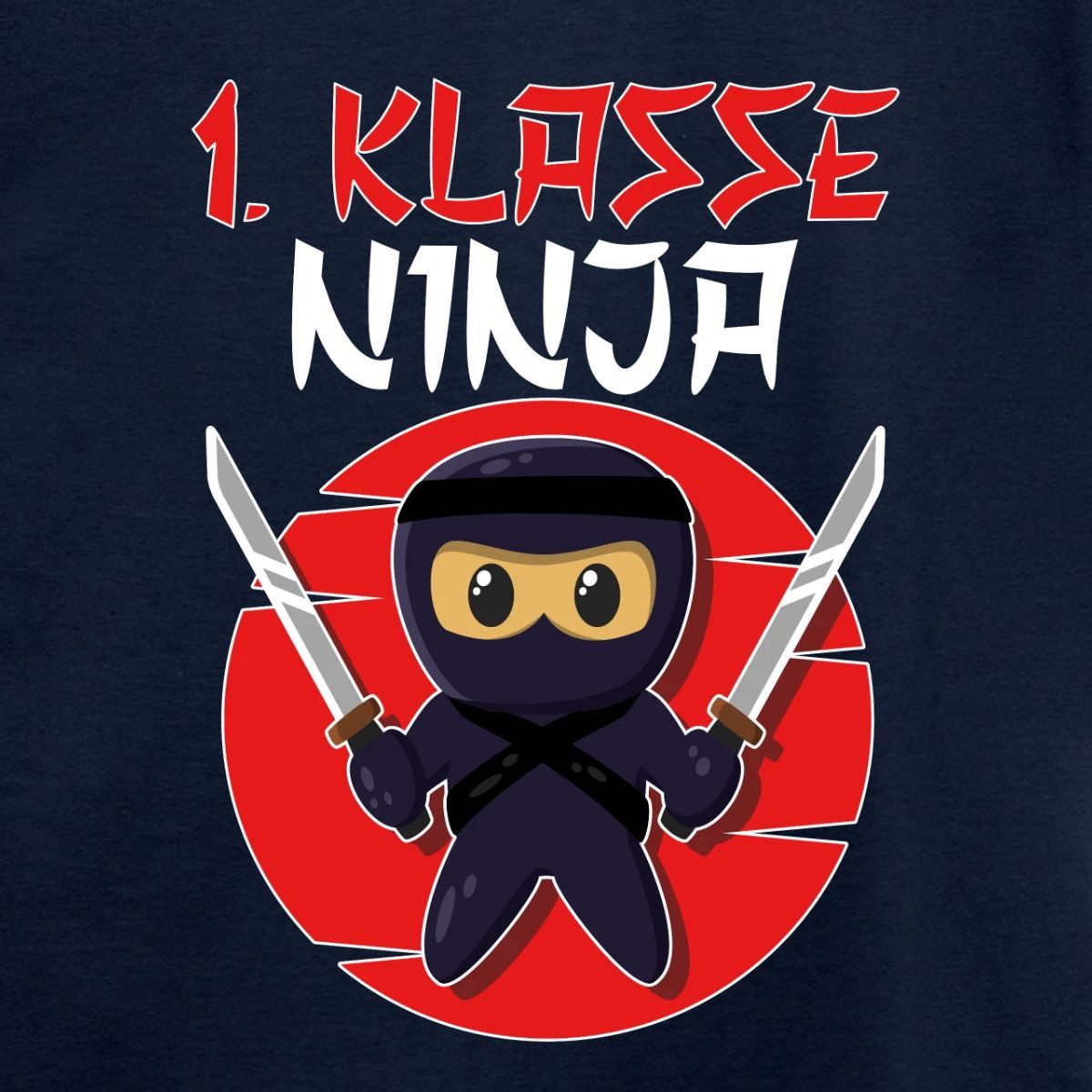 Spreadshirt T-Shirt Schulanfang 1. Klasse Ninja Geschenk Für Erstklässler Kinder T-Shirt (1-tlg)