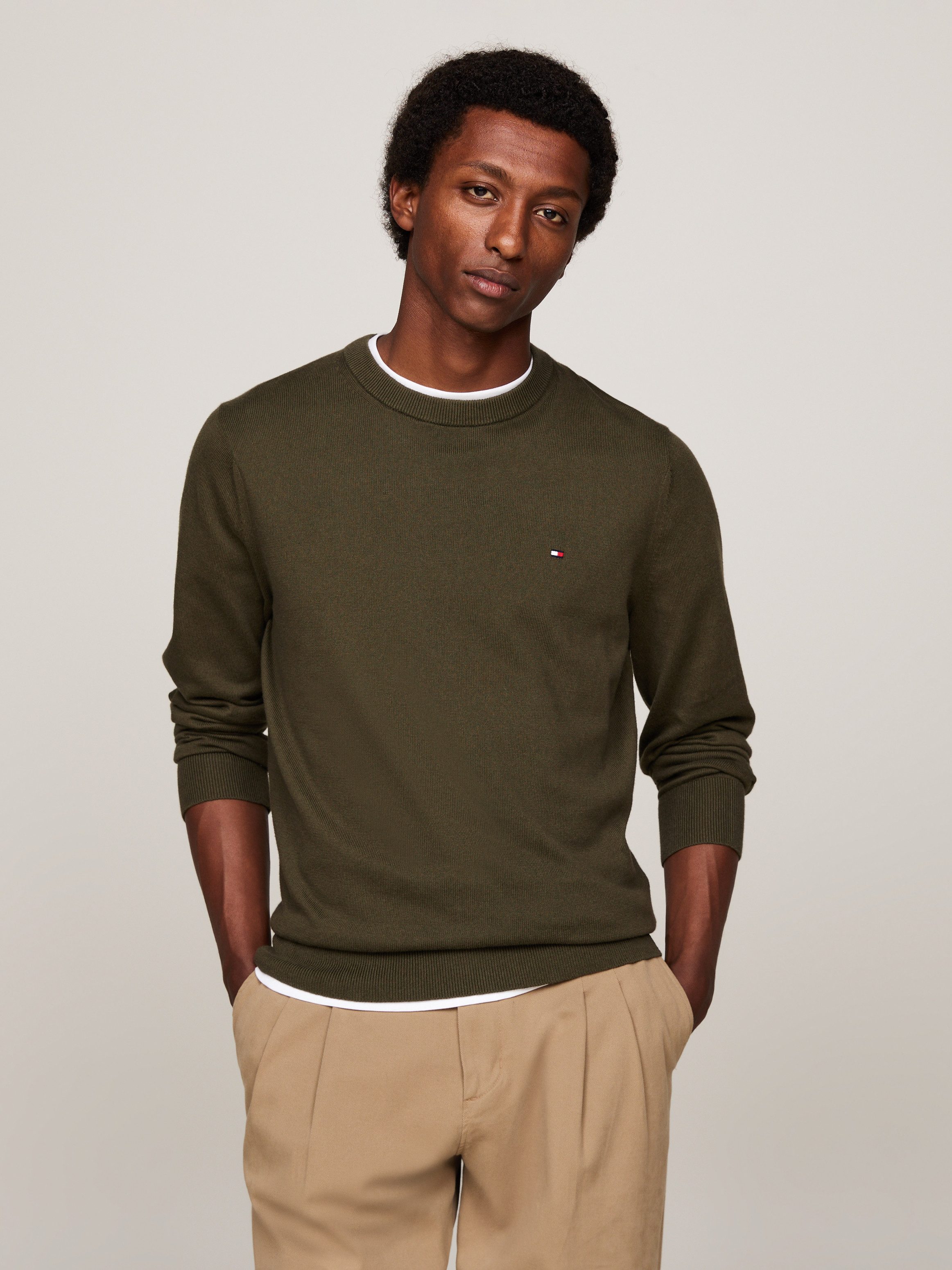 Tommy Hilfiger Rundhalspullover PIMA ORG CTN günstig online kaufen