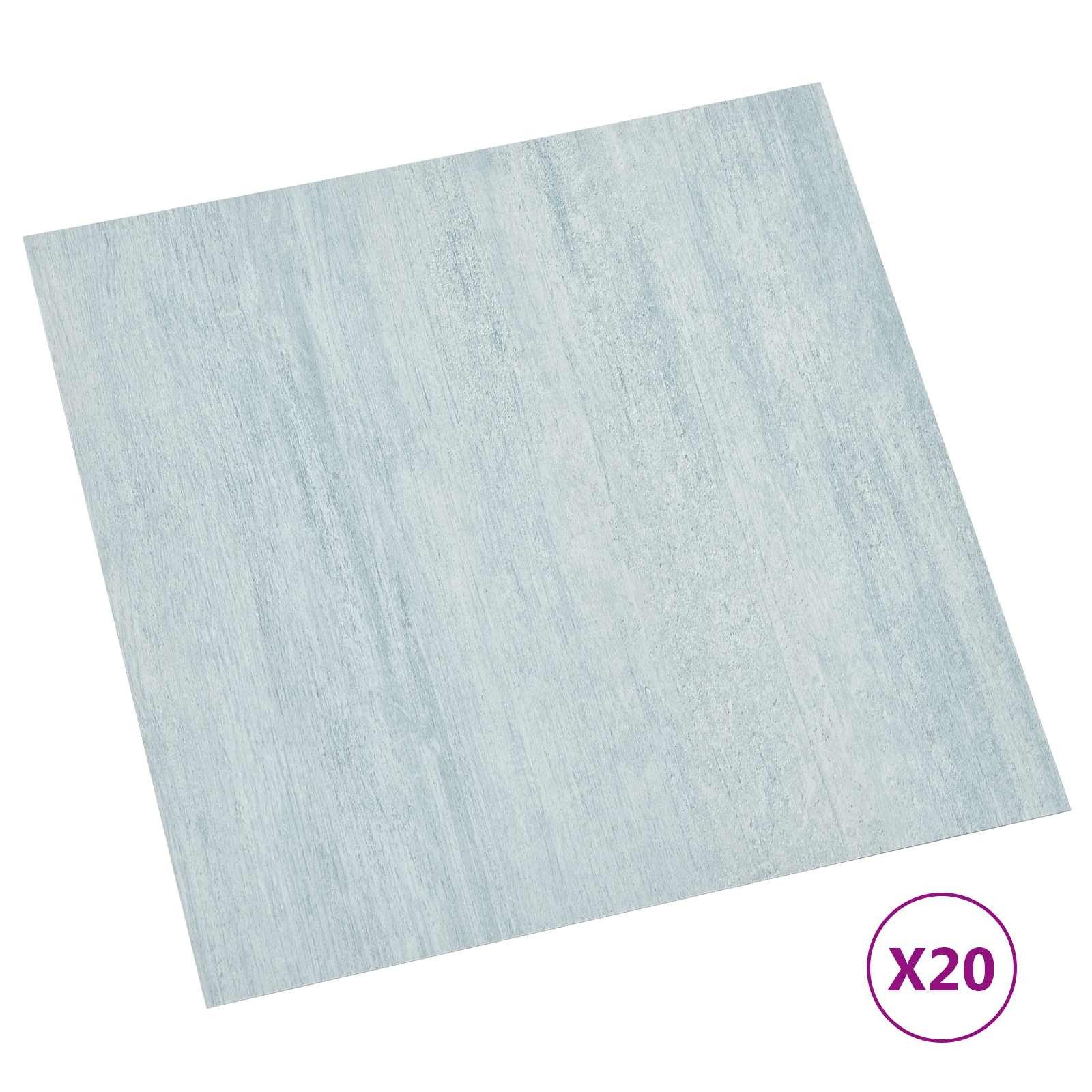 vidaXL Teppichboden Selbstklebende Bodenplanken 30,5 x 30,5 cm 20 pcs PVC Grün, Quadratisch