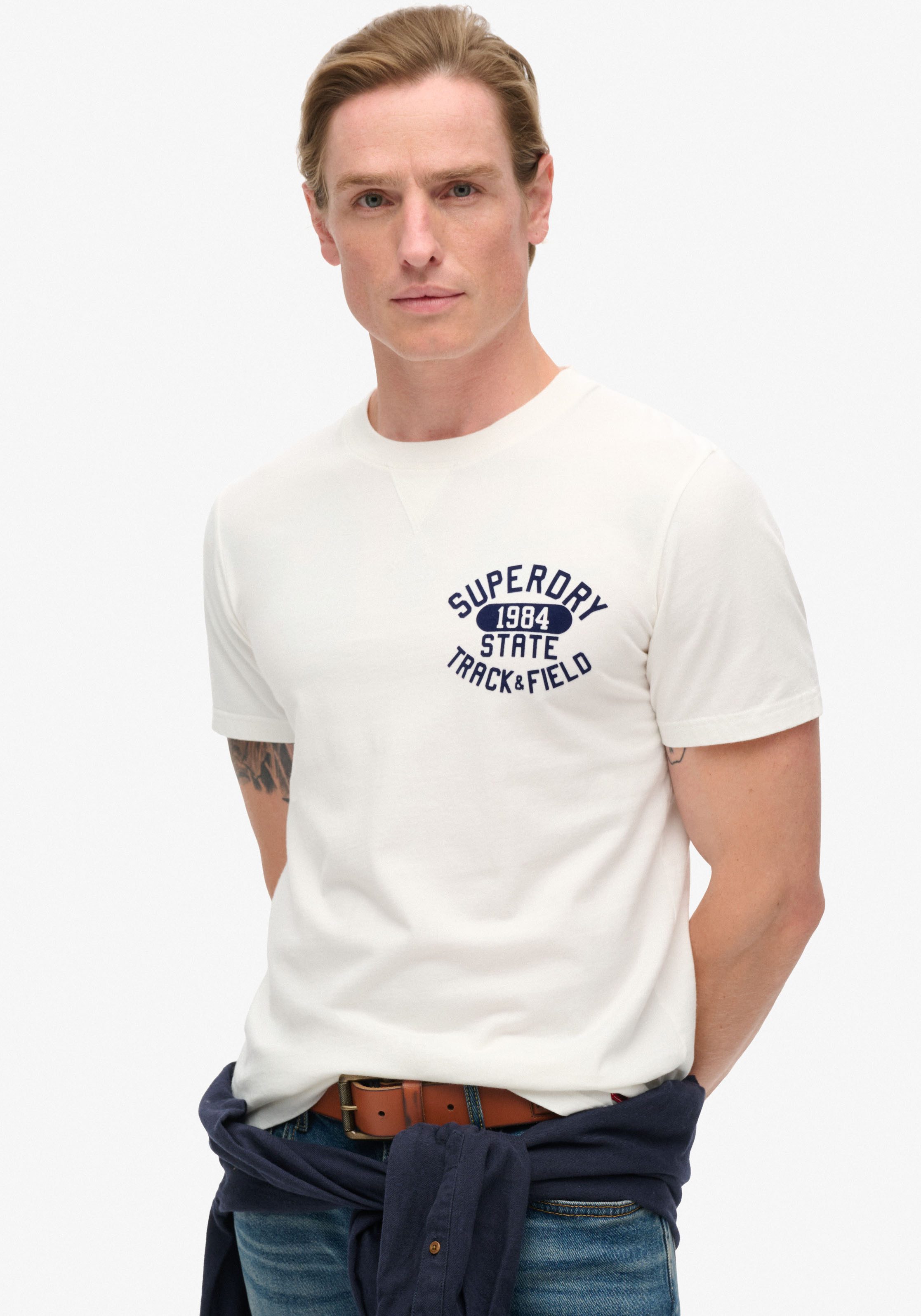 Superdry Rundhalsshirt TRACK & FIELD GRAPHIC günstig online kaufen